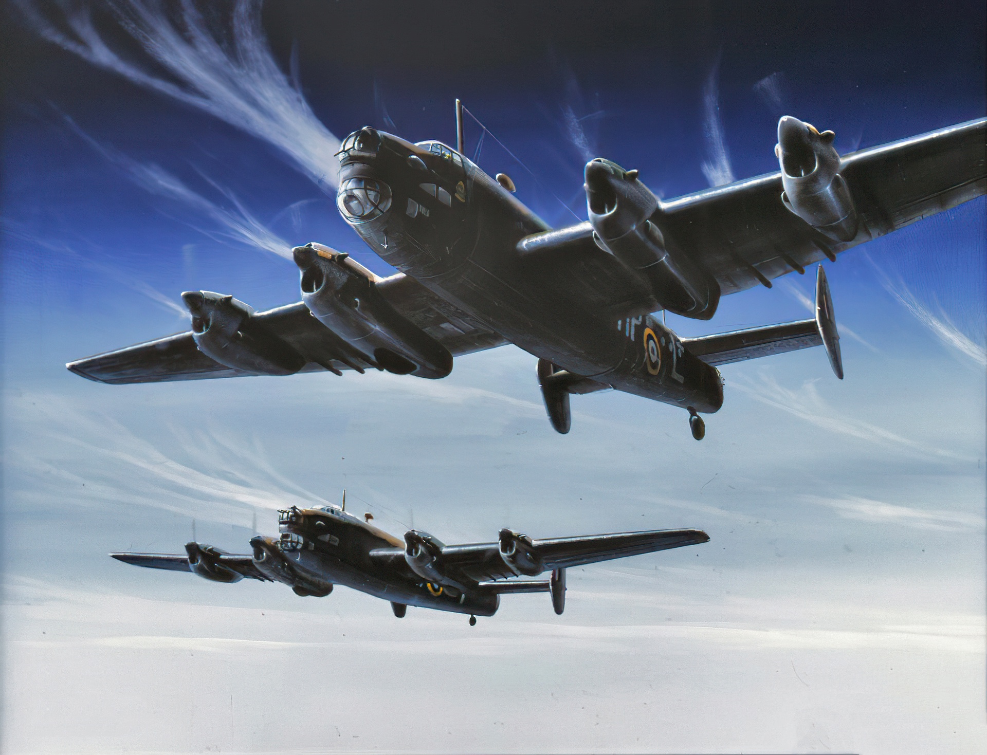 491869画像をダウンロード軍隊, アブロ・ランカスター, 航空機, 爆撃機, 戦闘機-壁紙とスクリーンセーバーを無料で