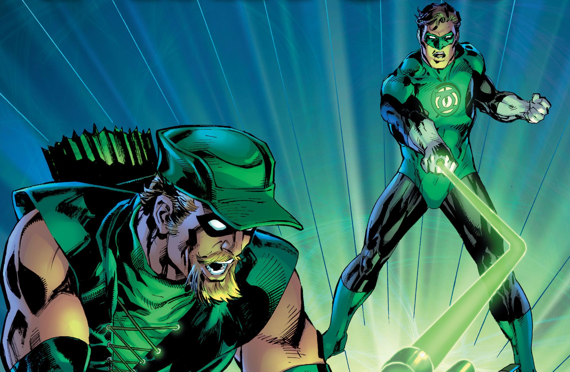 Baixar papel de parede para celular de História Em Quadrinhos, Lanterna Verde, Arqueiro Verde gratuito.