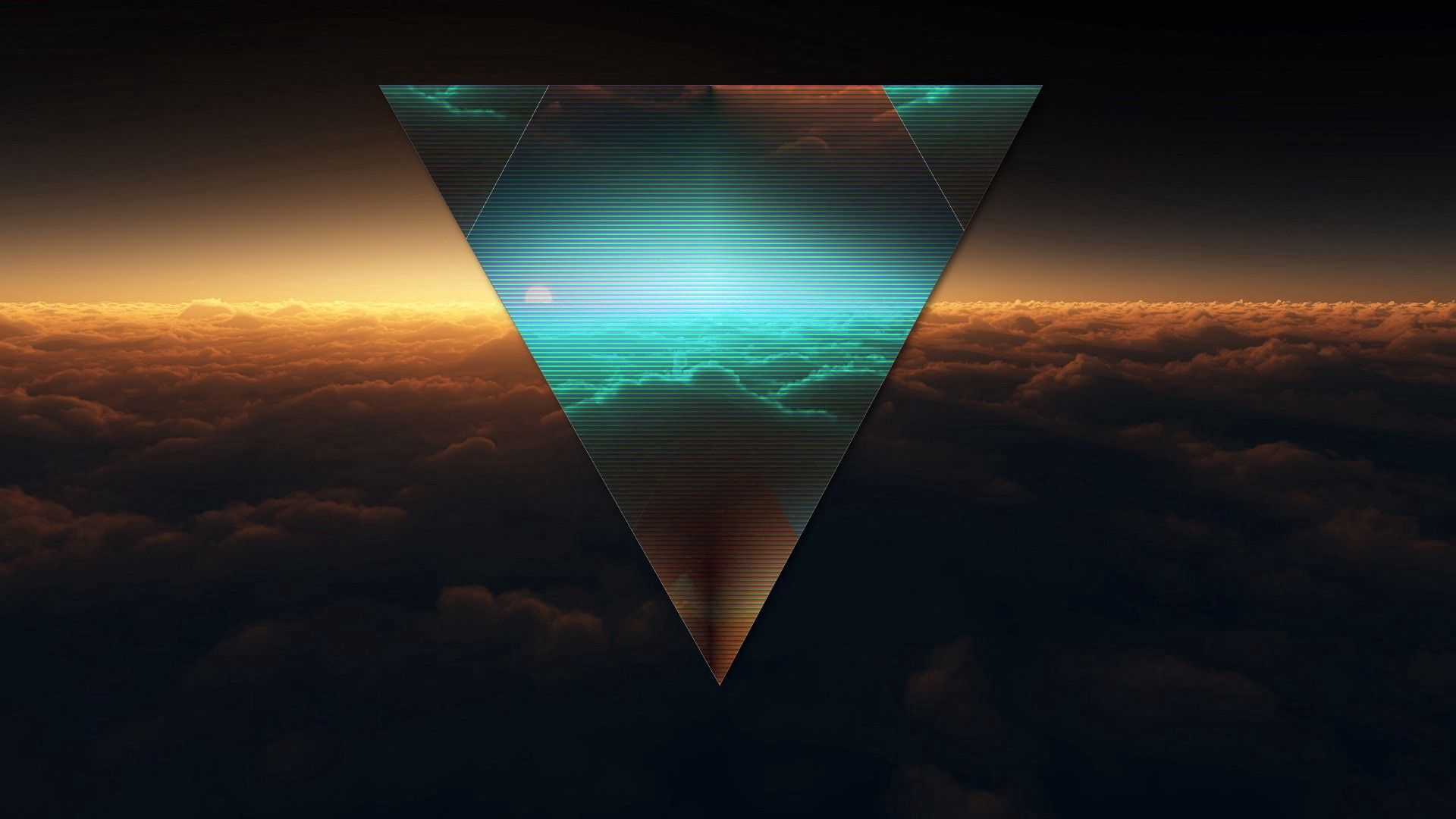 Download mobile wallpaper Figurine, Triangle, Abstract, Dark, Form for free.