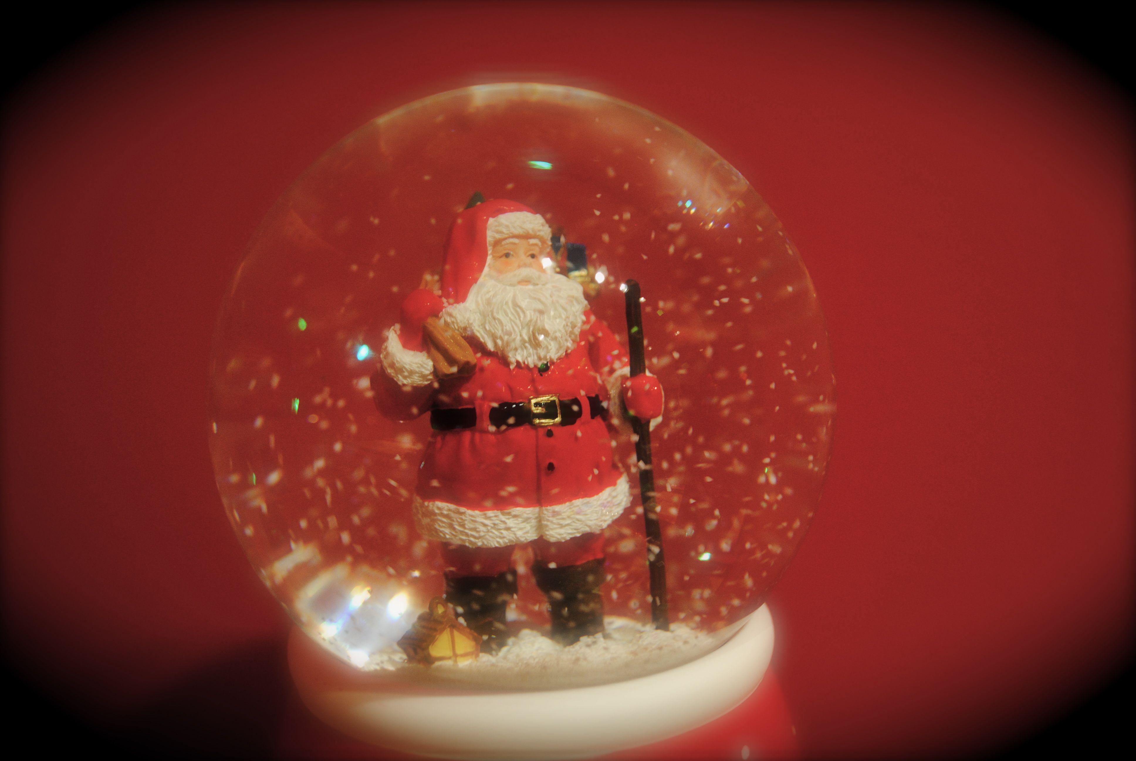 holiday, christmas, santa, snow globe