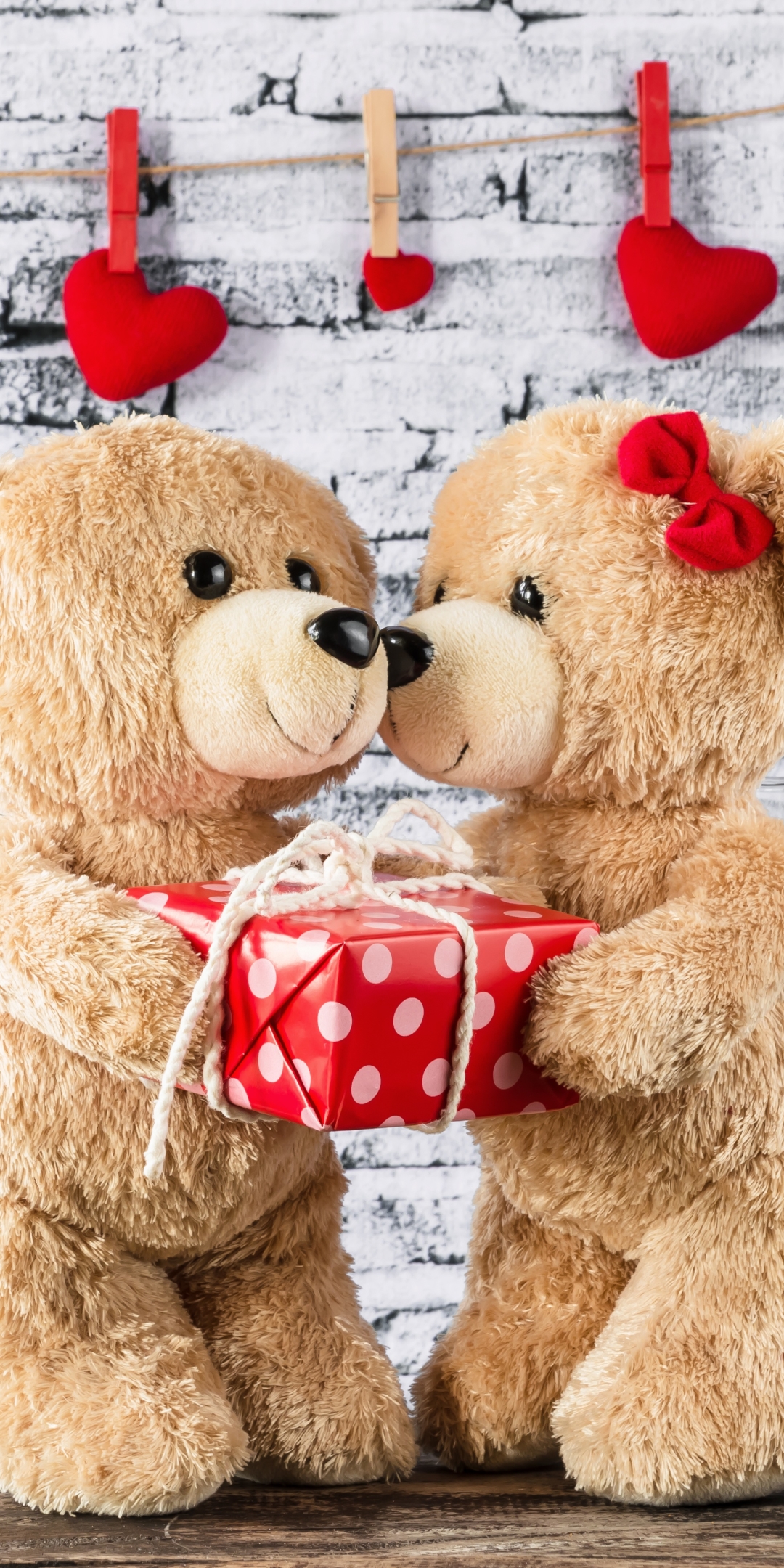 Handy-Wallpaper Teddybär, Geschenk, Menschengemacht, Kuscheltier kostenlos herunterladen.