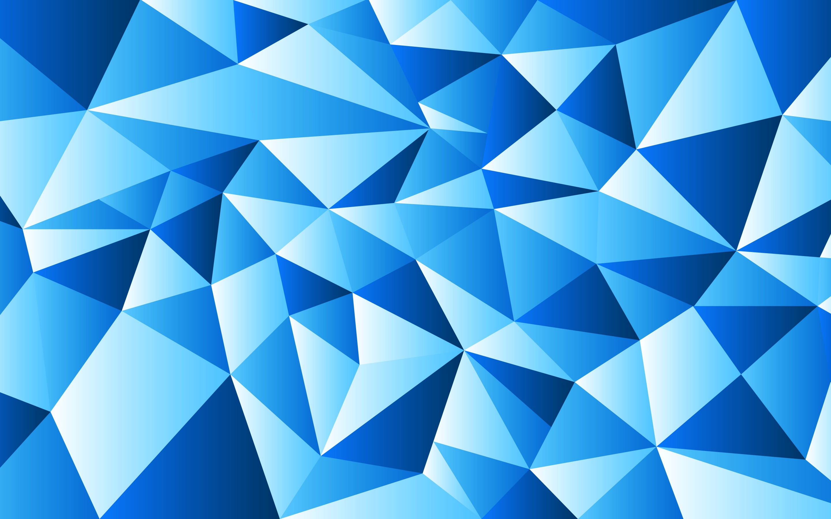 HD wallpaper abstract, triangles, blue