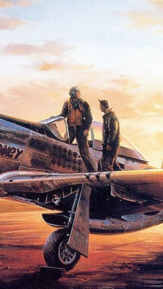Скачати мобільні шпалери Військовий, Друга Світова Війна, Північноамериканський P 51 Mustang, Військова Авіація безкоштовно.