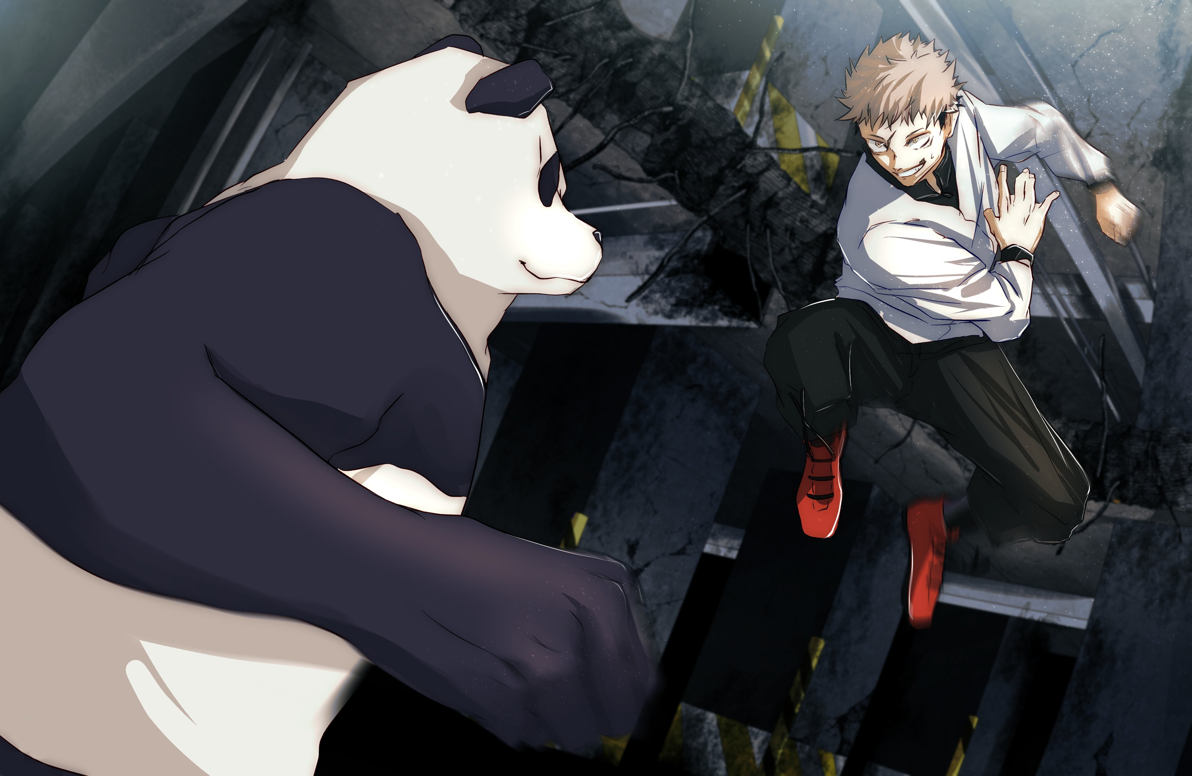 Descarga gratuita de fondo de pantalla para móvil de Animado, Yuji Itadori, Jujutsu Kaisen, Panda (Jujutsu Kaisen).