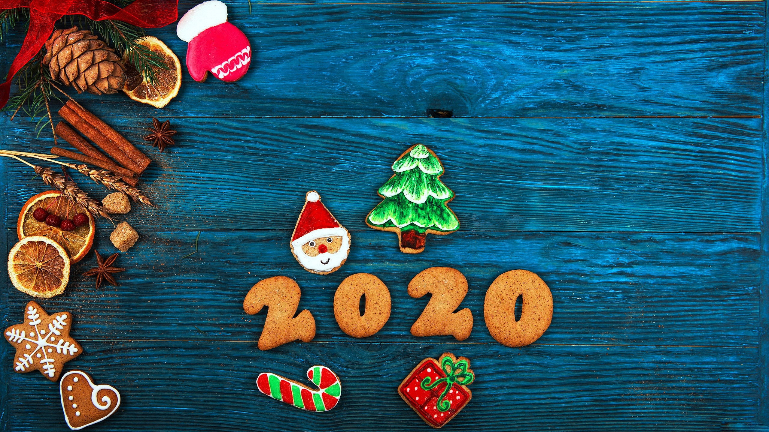 Téléchargez gratuitement l'image Nouvel An, Vacances, Biscuit, Nouvel An 2020 sur le bureau de votre PC