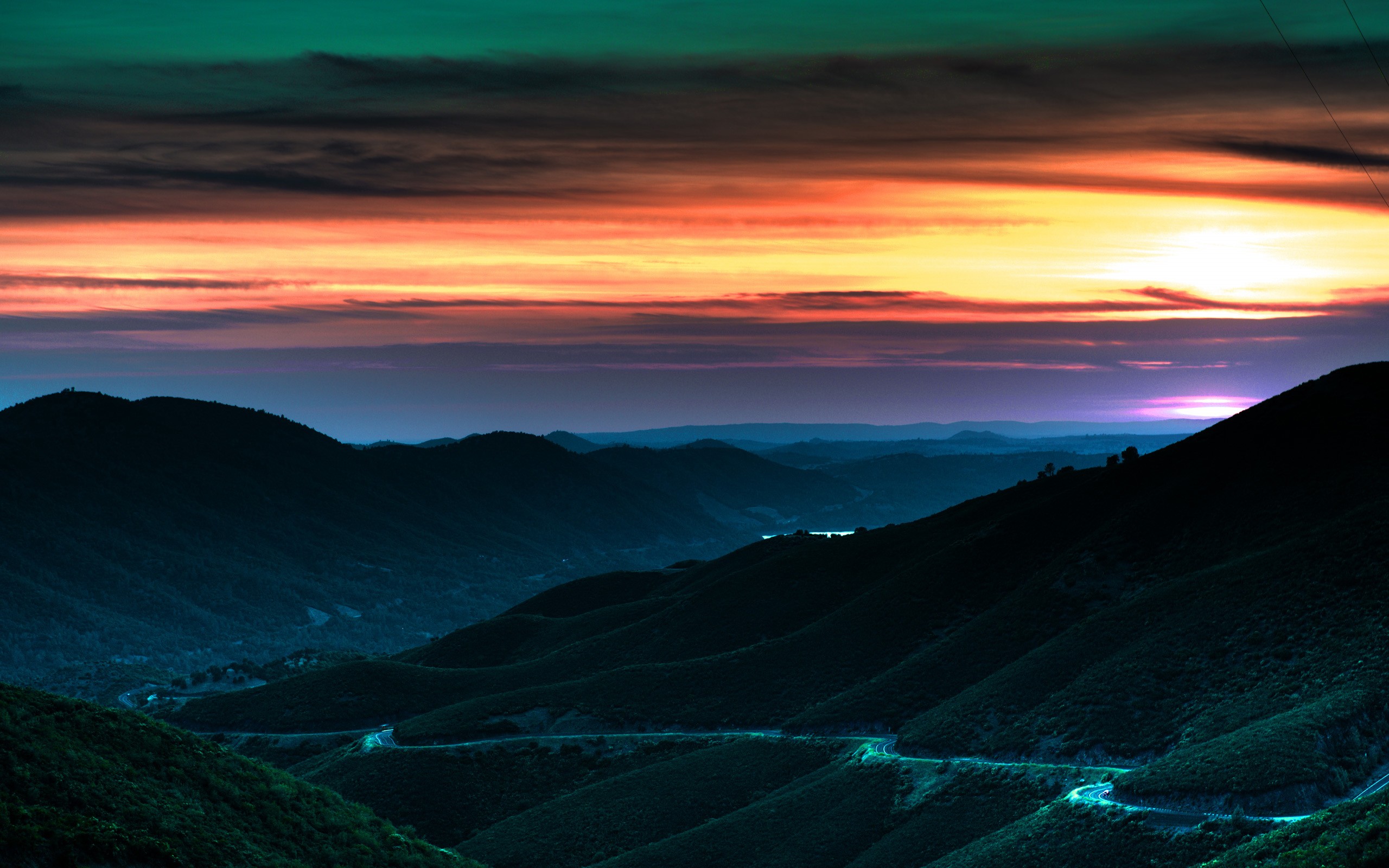 Free download wallpaper Sunset, Earth, Hill on your PC desktop