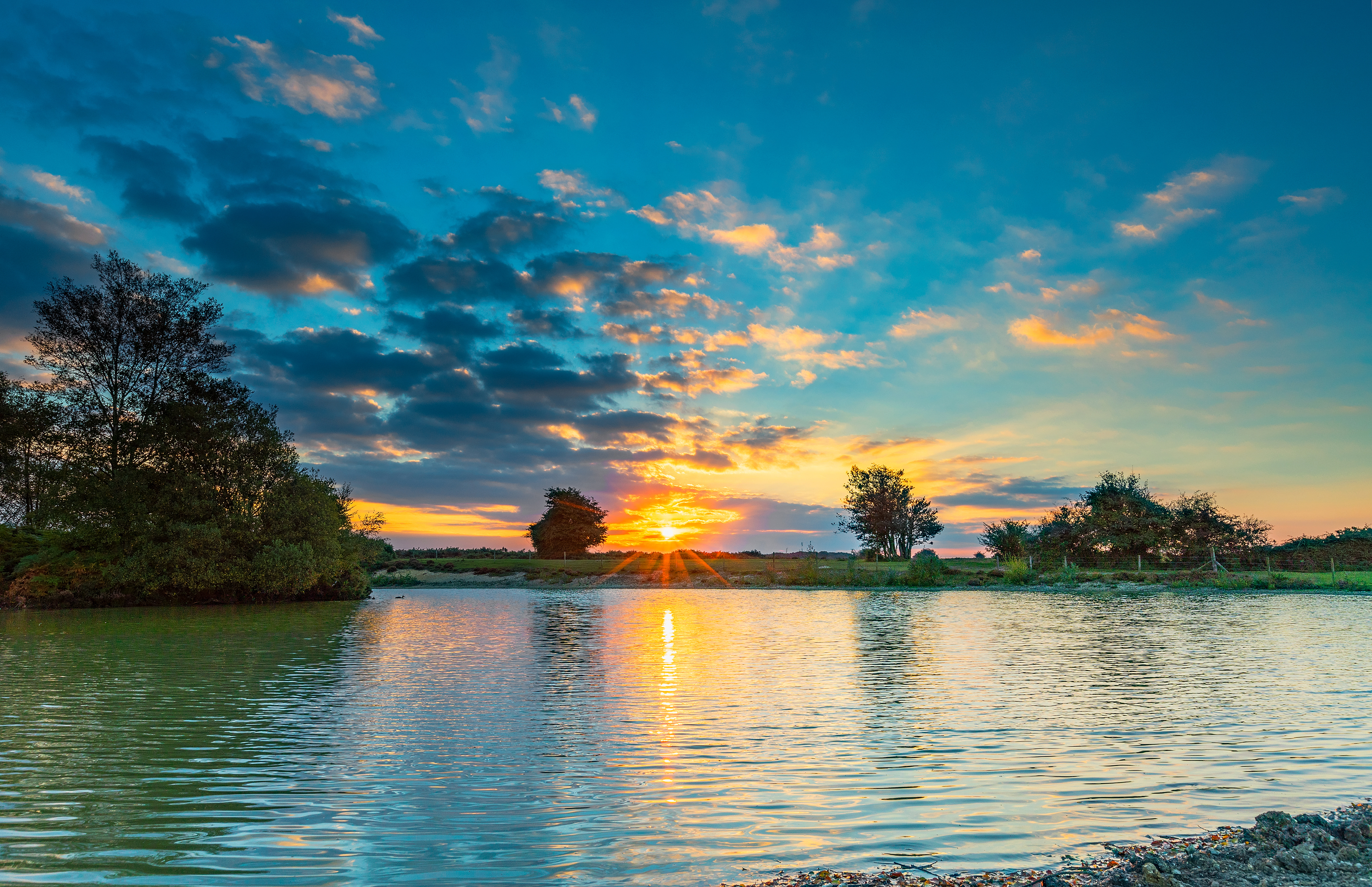 Download mobile wallpaper Sunset, Lakes, Lake, Sunrise, Earth, England for free.
