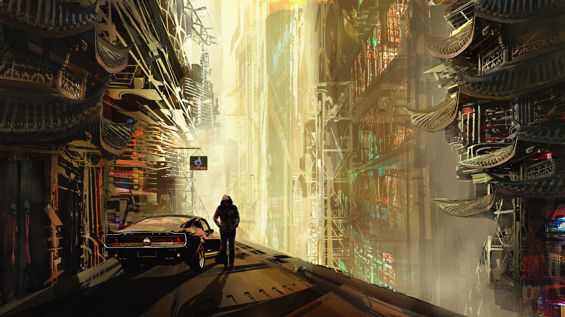 Download mobile wallpaper City, Cyberpunk, Sci Fi, Futuristic City for free.