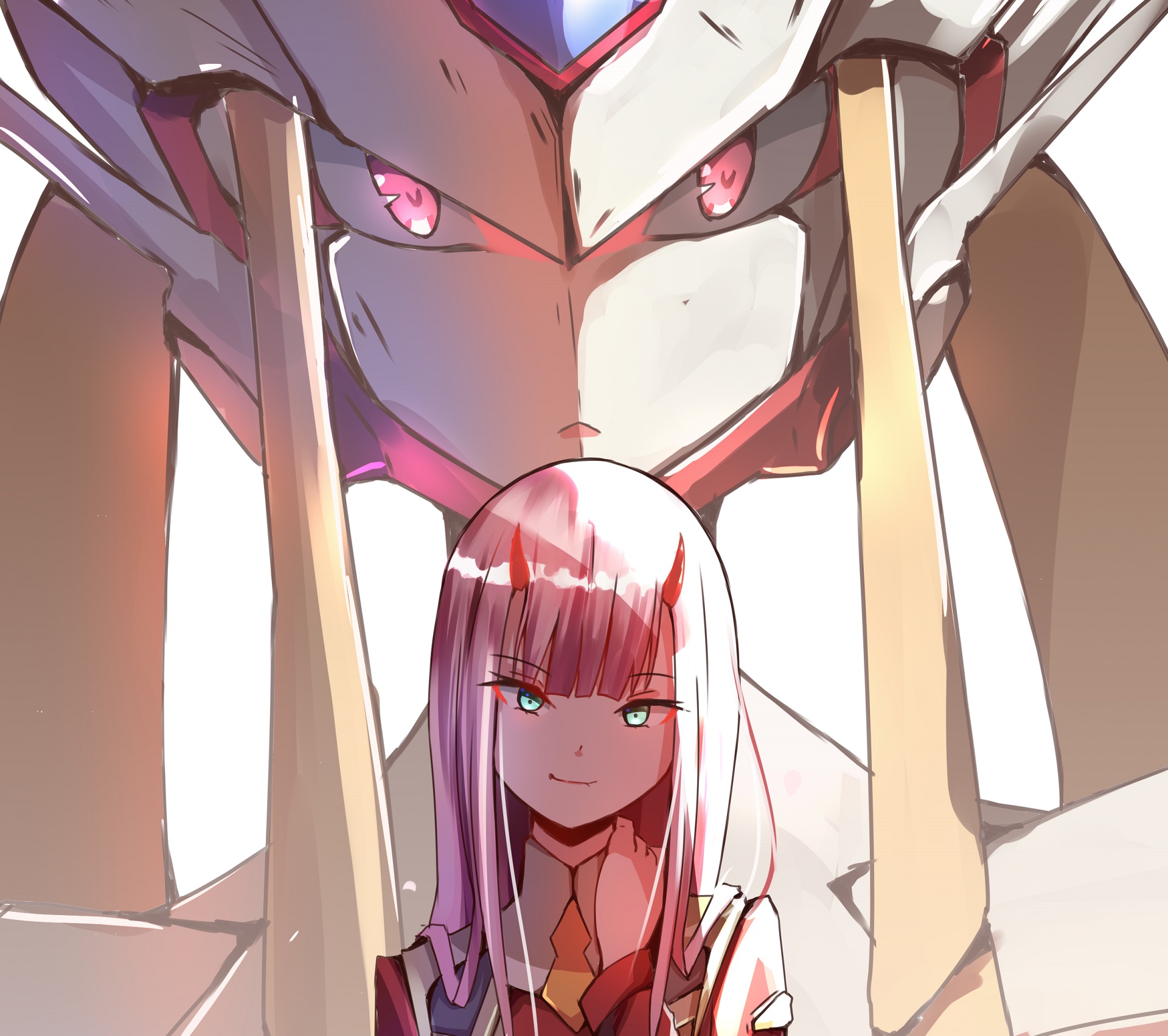 Download mobile wallpaper Anime, Darling In The Franxx, Zero Two (Darling In The Franxx), Strelizia (Darling In The Franxx) for free.