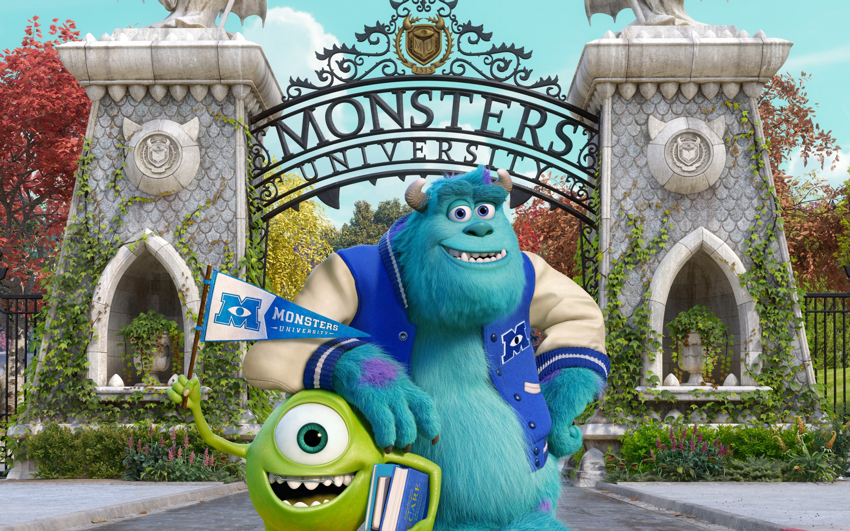Laden Sie Die Monster Uni HD-Desktop-Hintergründe herunter