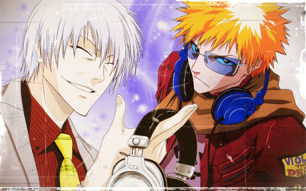 Handy-Wallpaper Bleach, Animes, Ichigo Kurosaki, Gin Ichimaru kostenlos herunterladen.