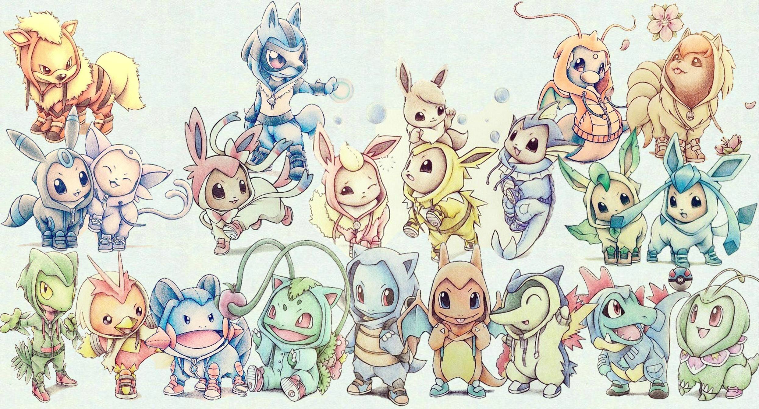 Download mobile wallpaper Eeveelutions, Pokémon, Anime for free.