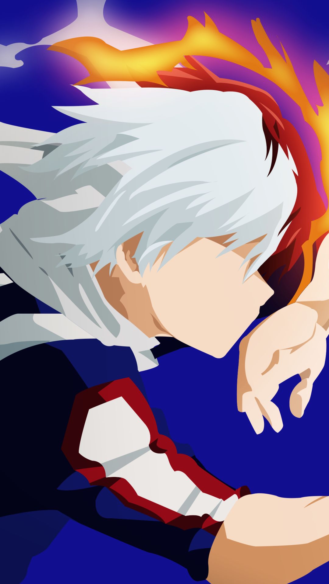 Handy-Wallpaper Animes, Shoto Todoroki, Boku No Hero Academia kostenlos herunterladen.