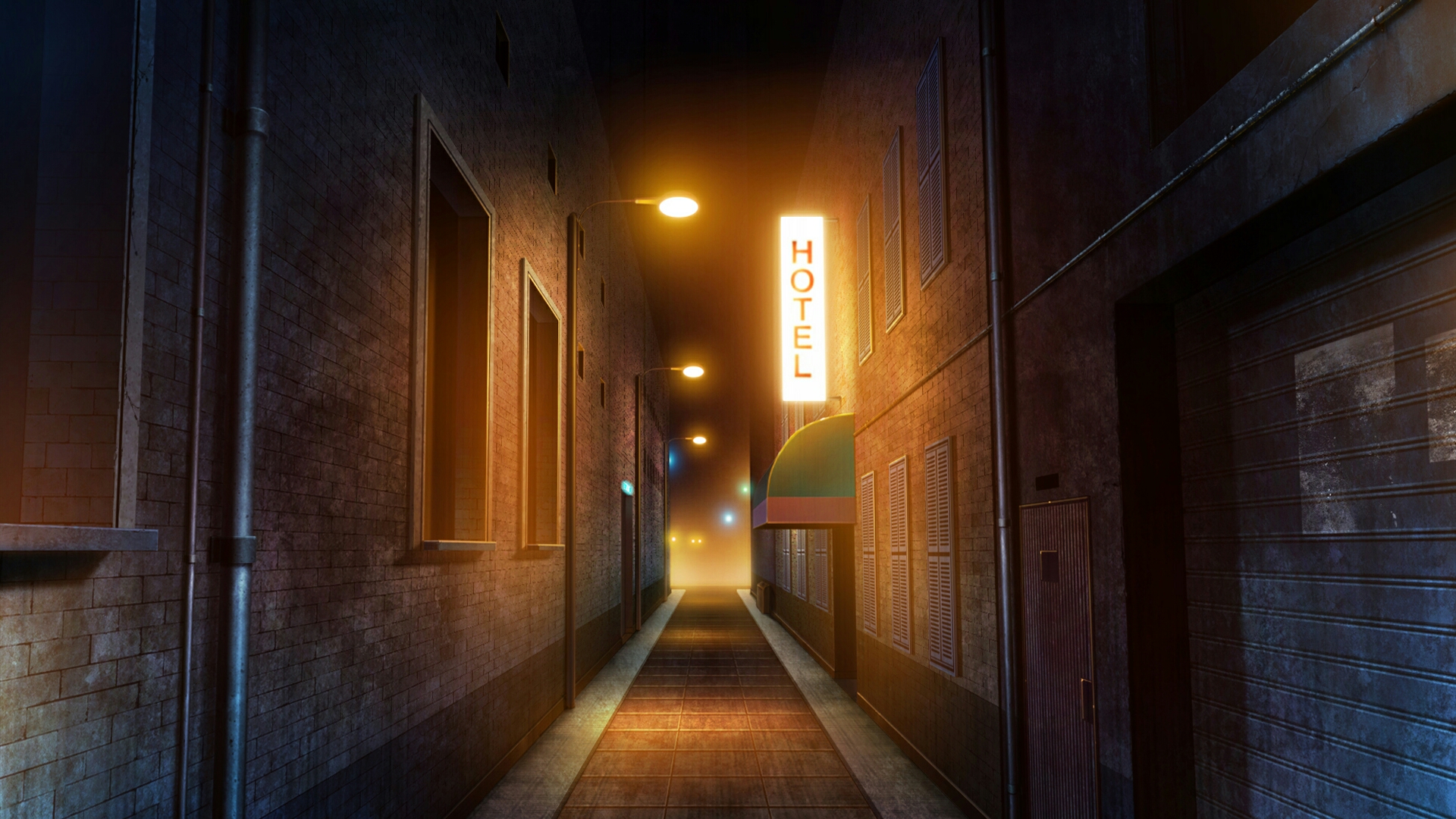 Download mobile wallpaper Anime, Path, Hotel, Original for free.