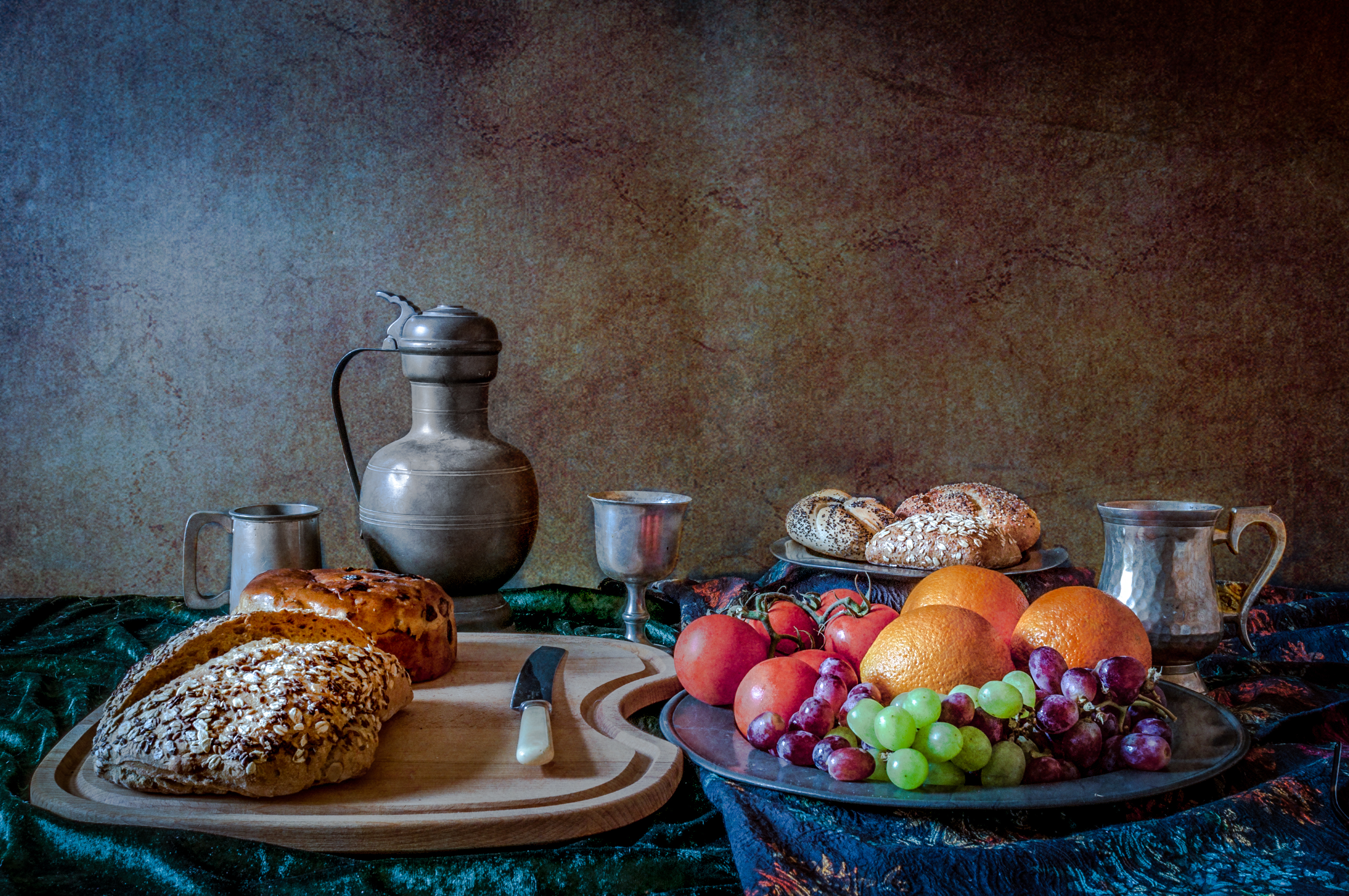 Handy-Wallpaper Frucht, Brot, Nahrungsmittel, Stillleben kostenlos herunterladen.