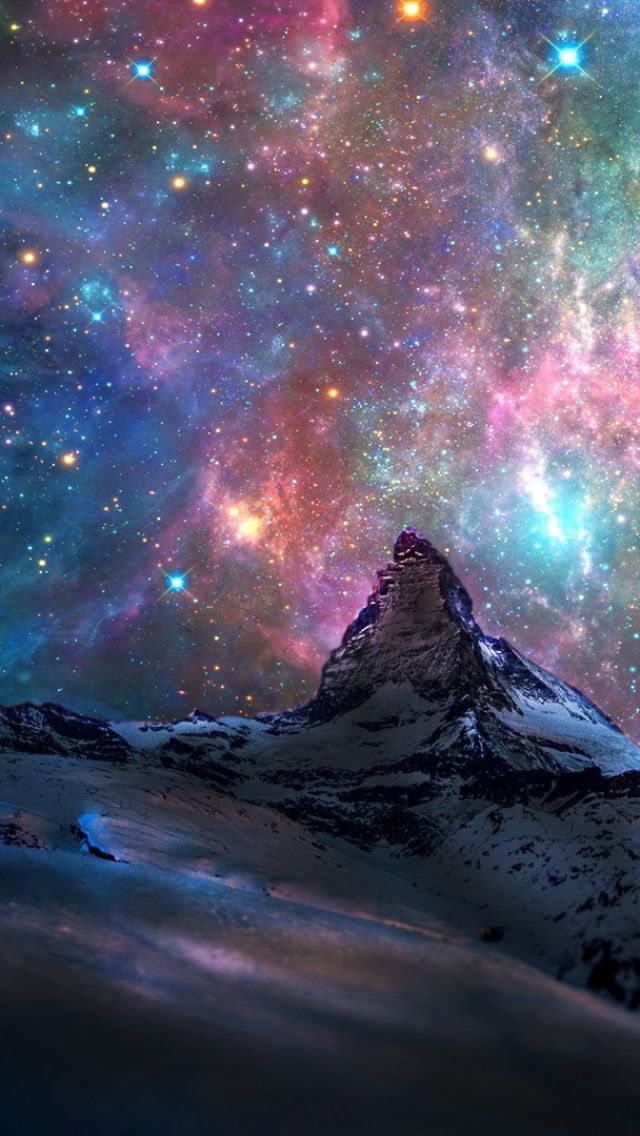 Descarga gratuita de fondo de pantalla para móvil de Montaña, Cielo Estrellado, Espacio, Ciencia Ficción.