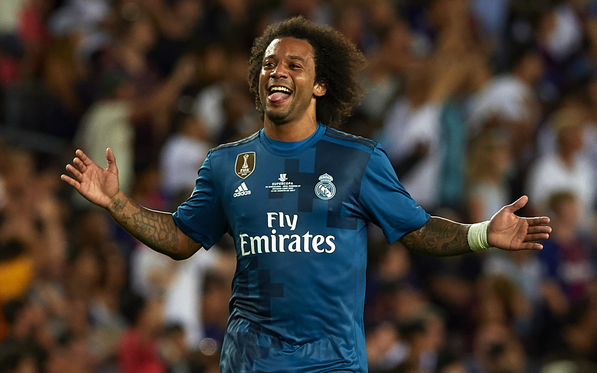 Download mobile wallpaper Sports, Soccer, Real Madrid C F, Marcelo Vieira for free.