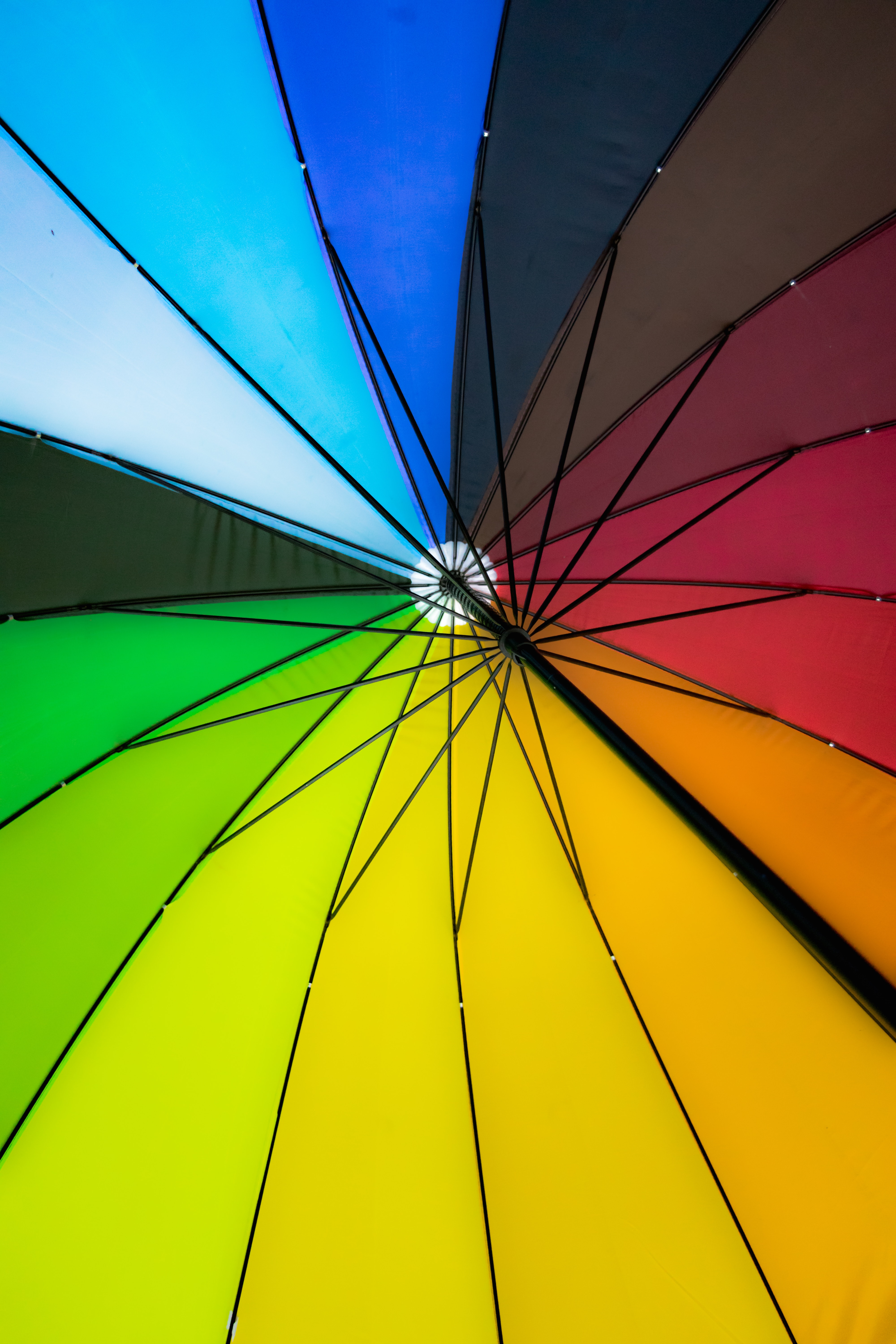 umbrella, bright, miscellanea, miscellaneous, multicolored, motley, design, construction, mechanism 32K