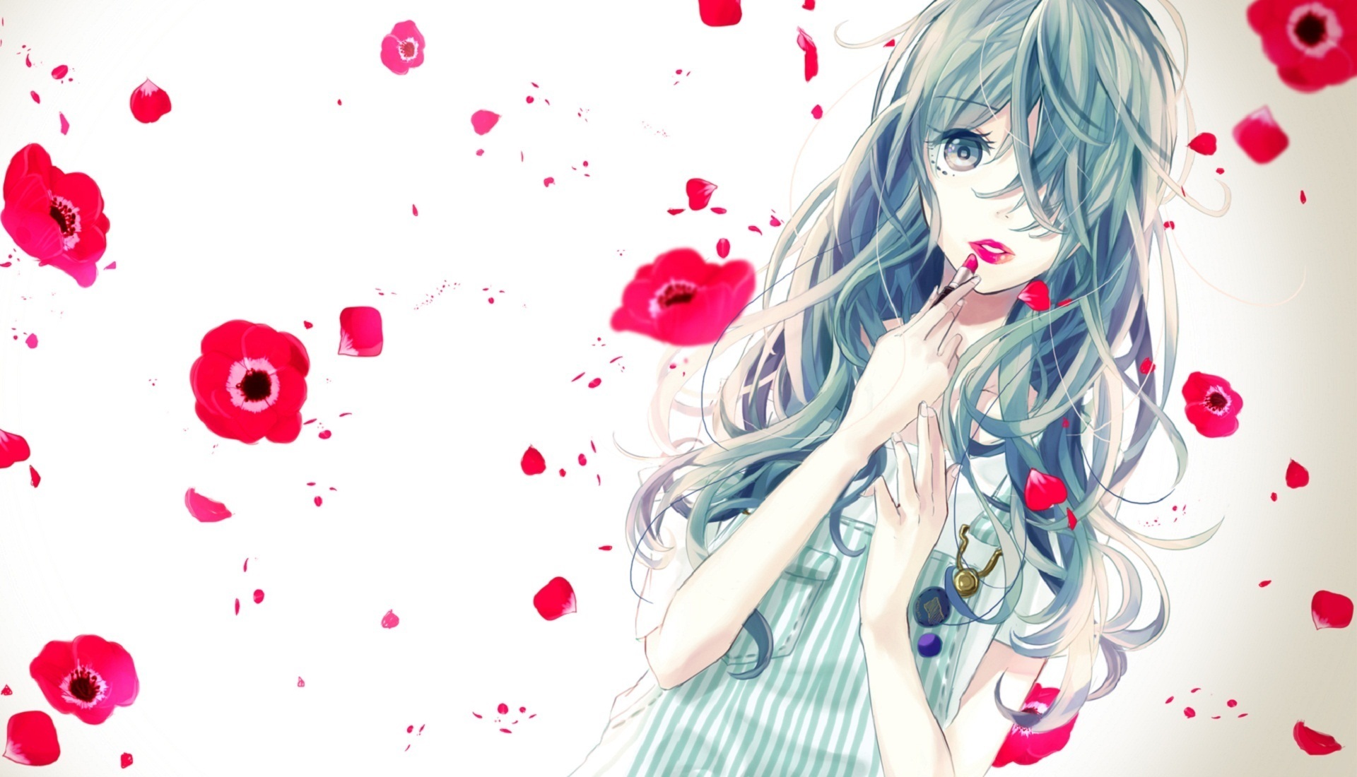 Laden Sie das Mädchen, Blume, Vocaloid, Hatsune Miku, Animes-Bild kostenlos auf Ihren PC-Desktop herunter