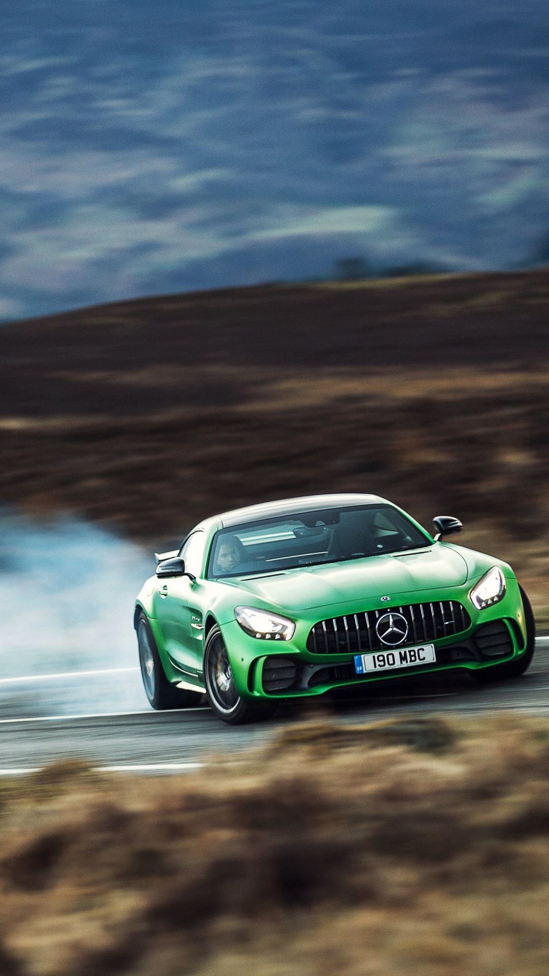 Download mobile wallpaper Car, Mercedes Benz, Supercar, Vehicle, Vehicles, Green Car, Mercedes Amg Gt for free.