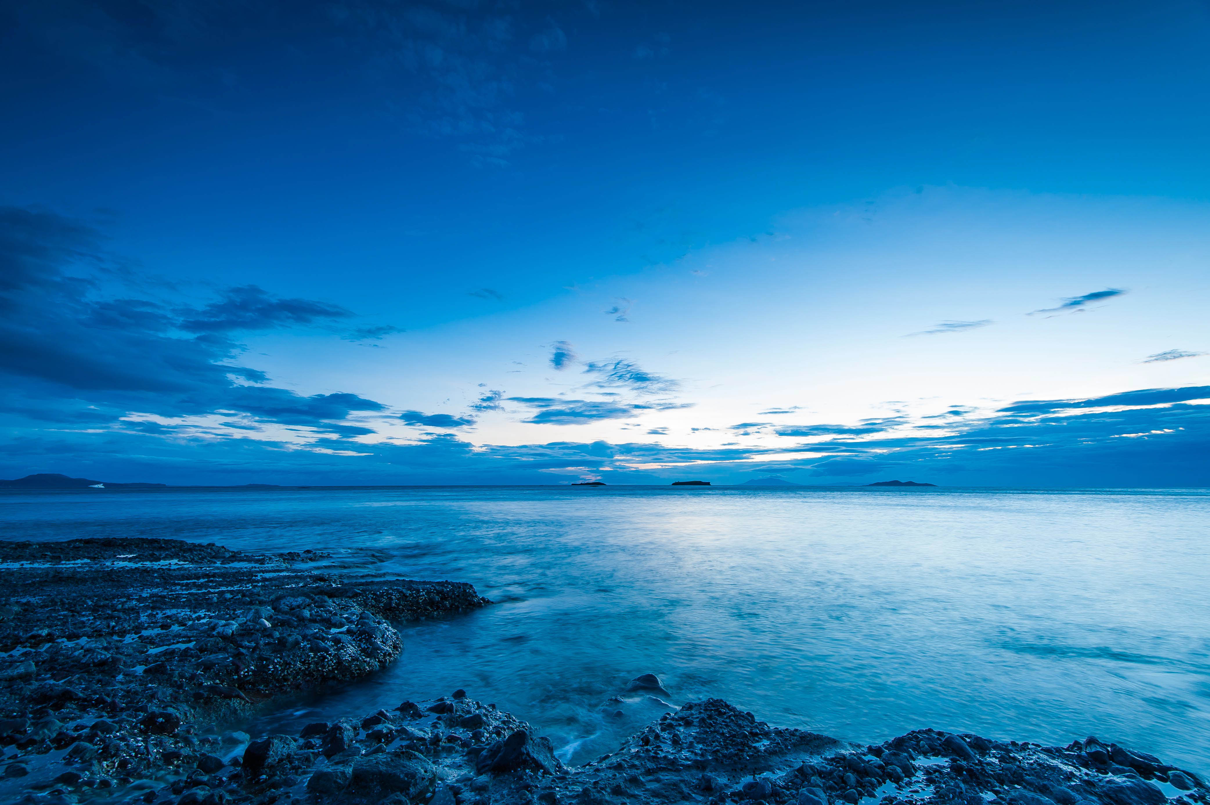 無料モバイル壁紙海岸, 夕暮れ, 薄明, 自然, 海, 風景をダウンロードします。