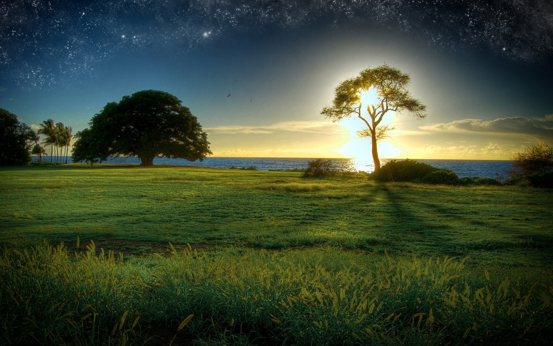 Laden Sie das Sunset, Landschaft, Natur-Bild kostenlos auf Ihren PC-Desktop herunter