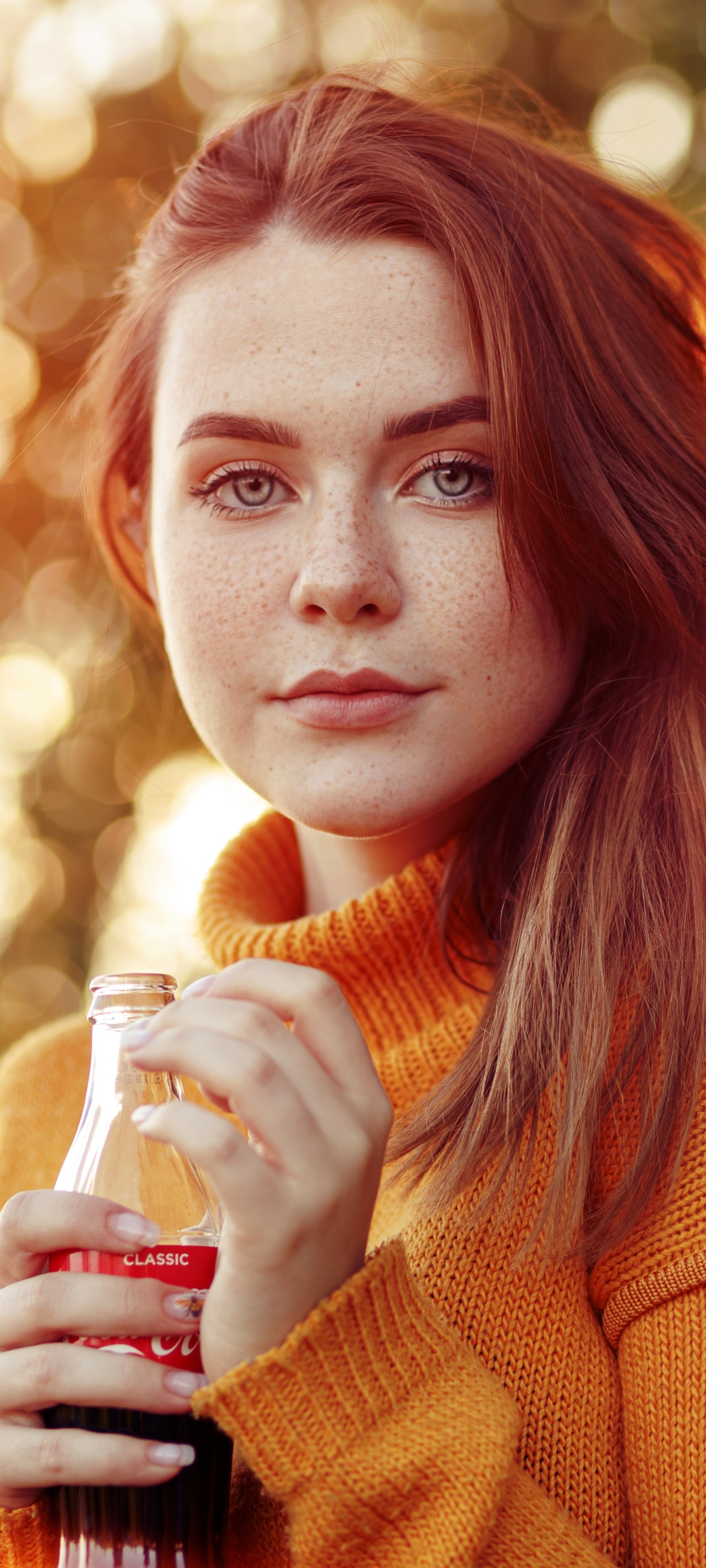 Download mobile wallpaper Redhead, Model, Women, Blue Eyes for free.