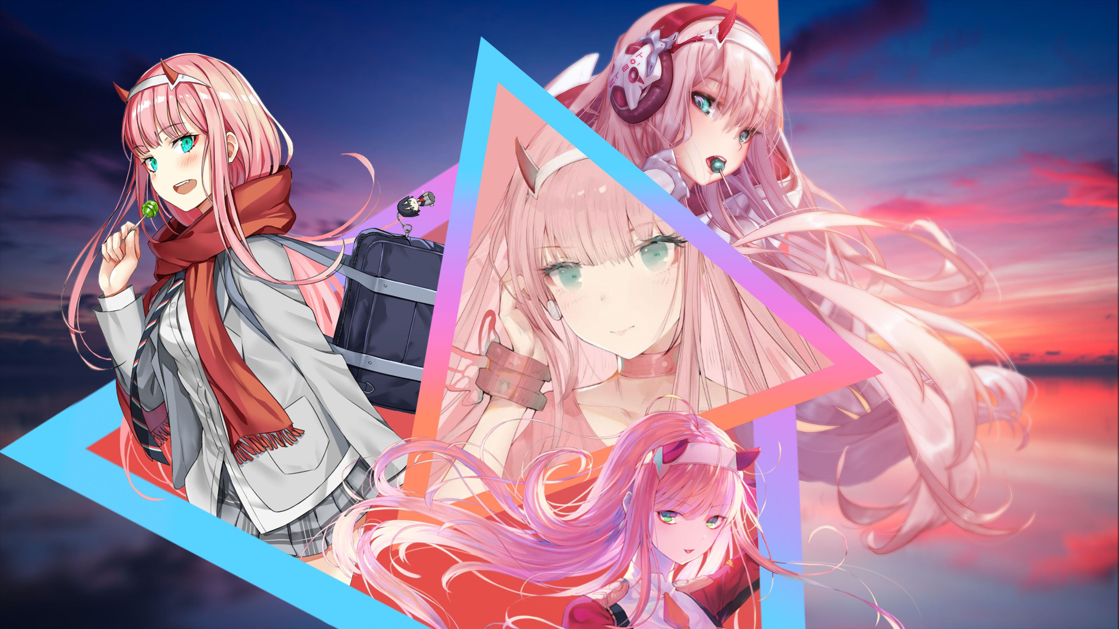 Обои на телефон: Аниме, Милые, Милый Во Франксе, Zero Two (Дорогая В  Franxx), 1001220 скачать картинку бесплатно.