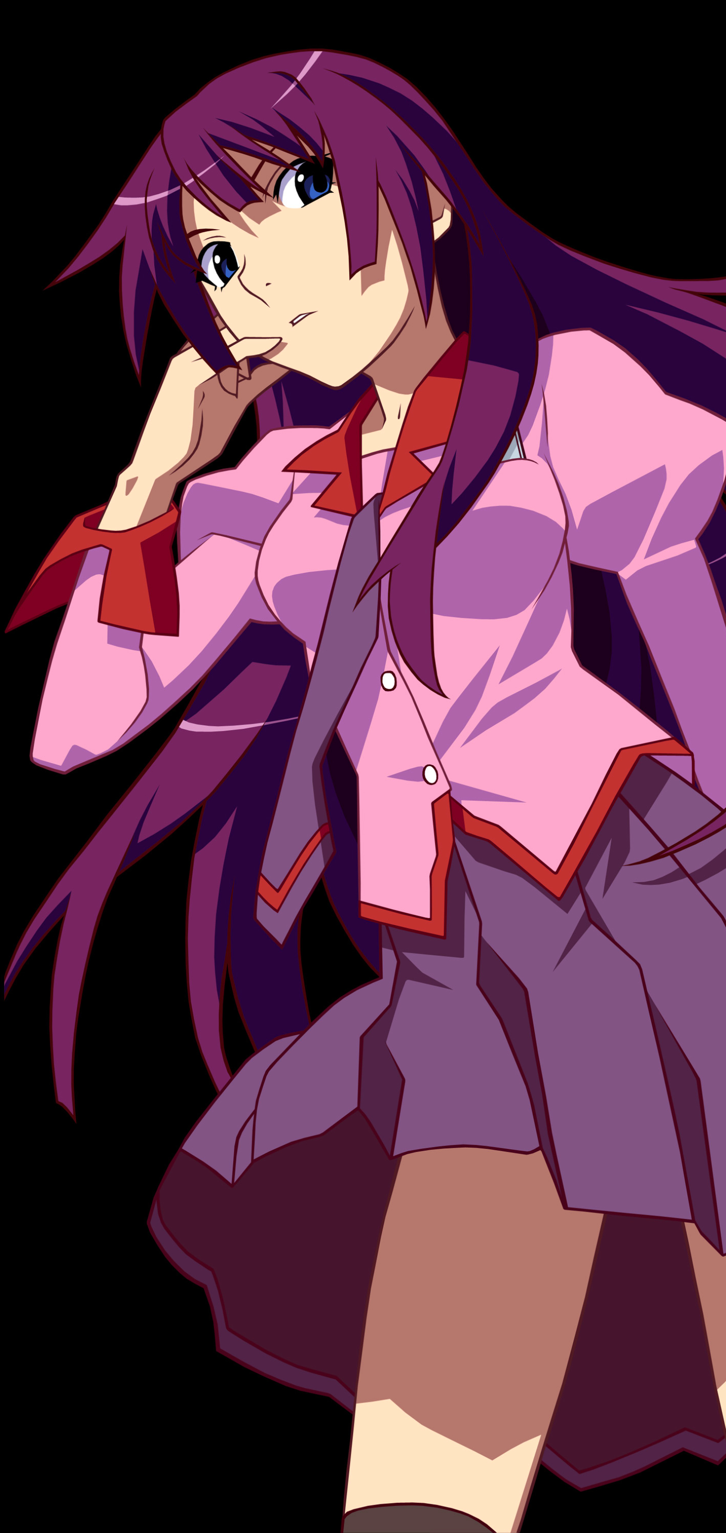 Handy-Wallpaper Animes, Monogatari (Serie), Hitagi Senjogahara kostenlos herunterladen.