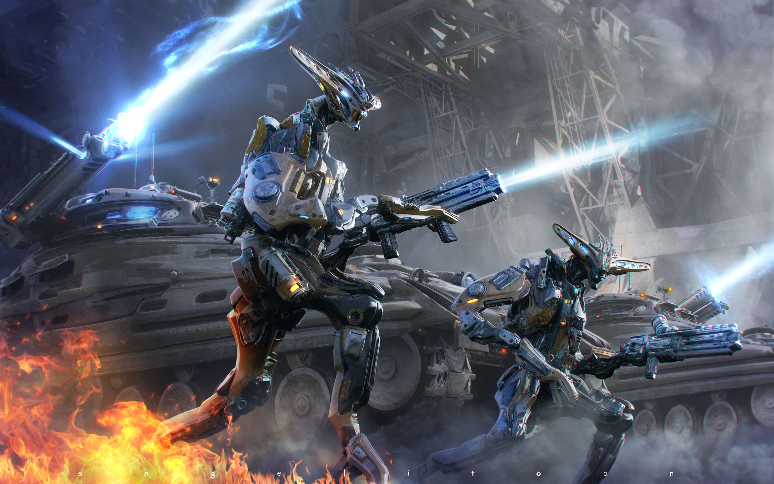 Download mobile wallpaper War, Robot, Sci Fi for free.