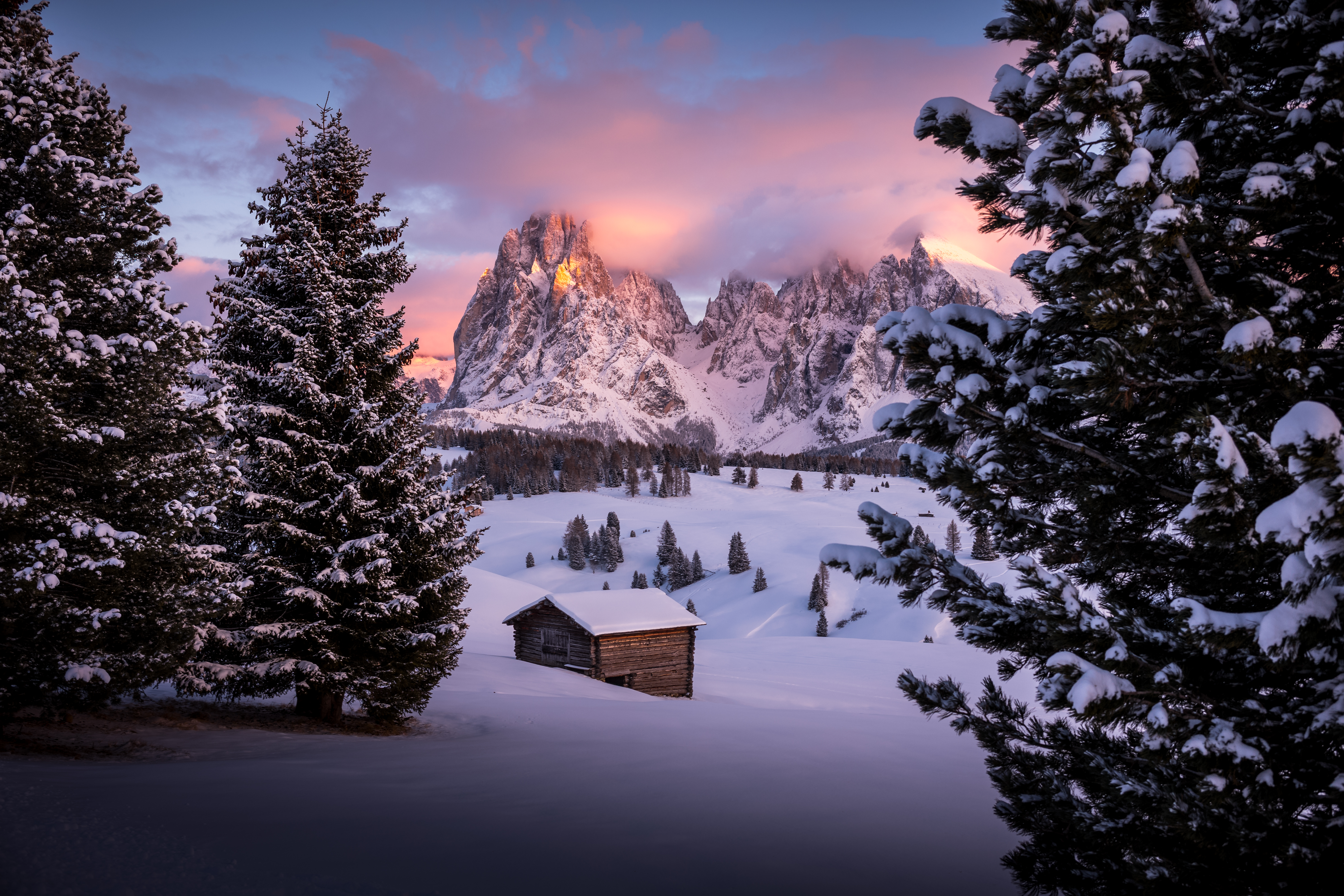 Baixe gratuitamente a imagem Inverno, Neve, Montanha, Nuvem, Cabana, Feito Pelo Homem na área de trabalho do seu PC