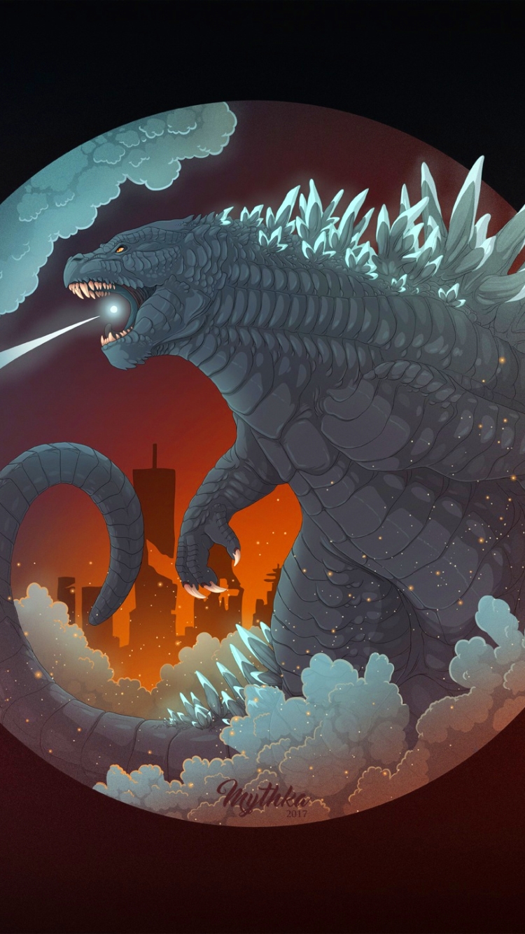 Download mobile wallpaper Fantasy, Creature, Godzilla for free.