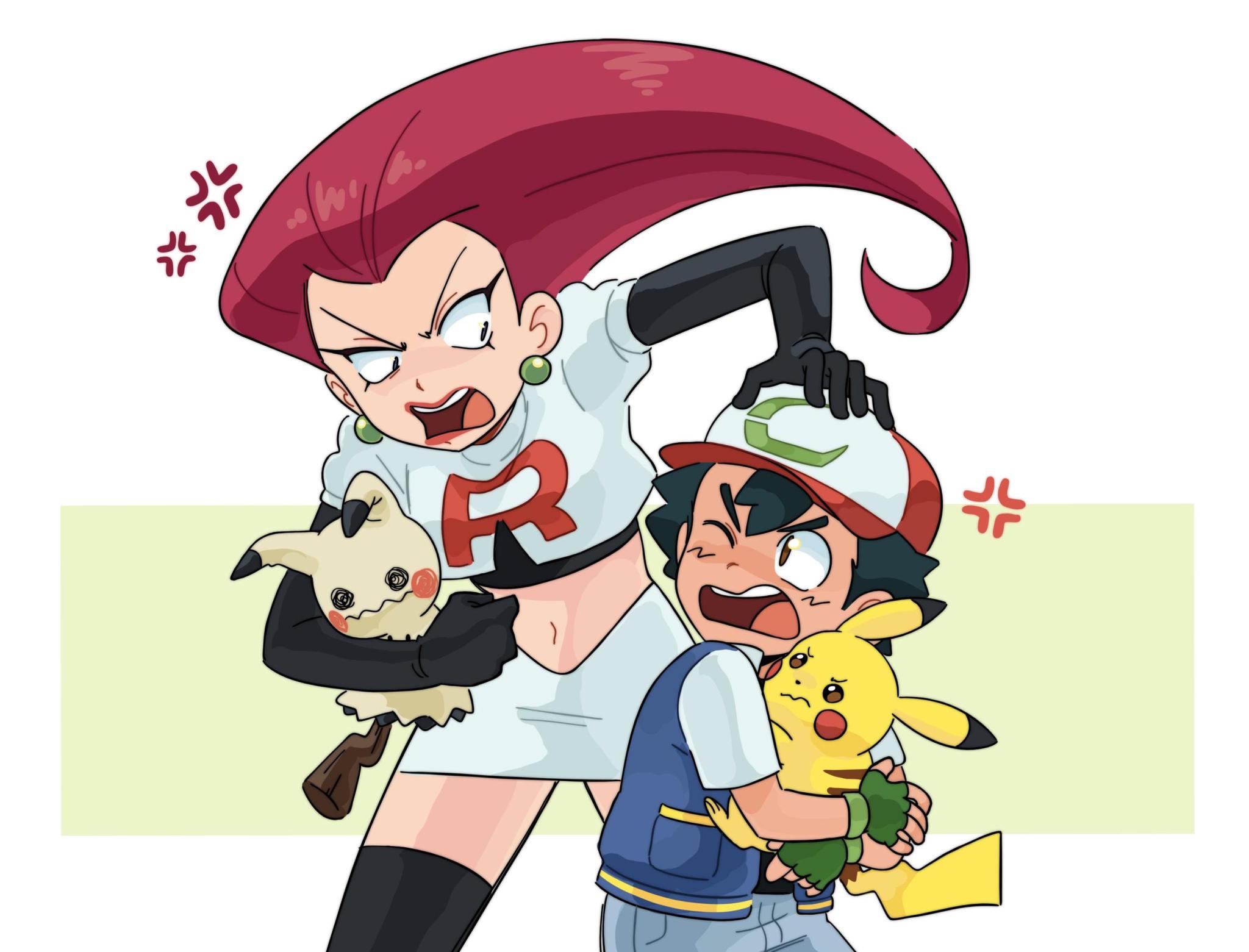 Download mobile wallpaper Anime, Pokémon, Pikachu, Ash Ketchum, Jessie (Pokémon) for free.