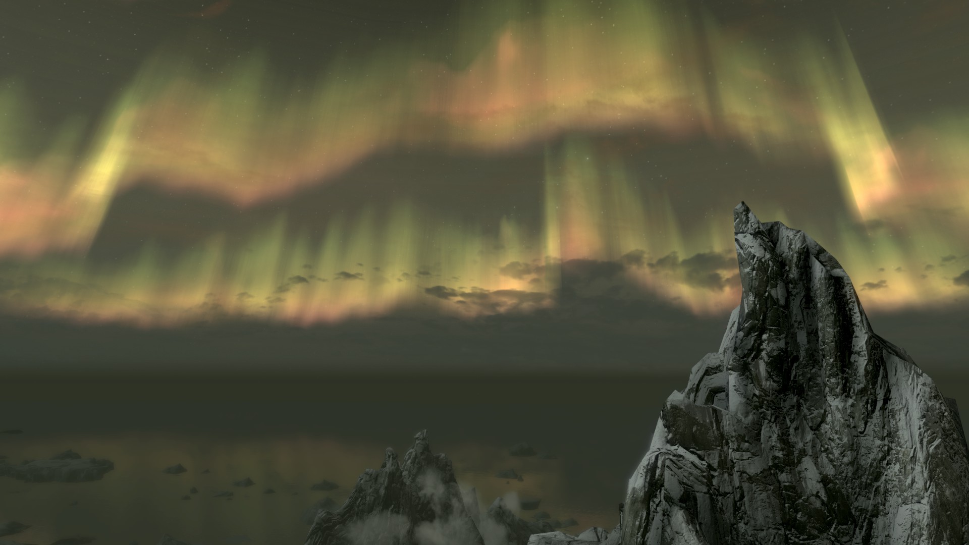 Descarga gratuita de fondo de pantalla para móvil de The Elder Scrolls V: Skyrim, Skyrim, Los Documentos Antiguos, Aurora Boreal, Videojuego.