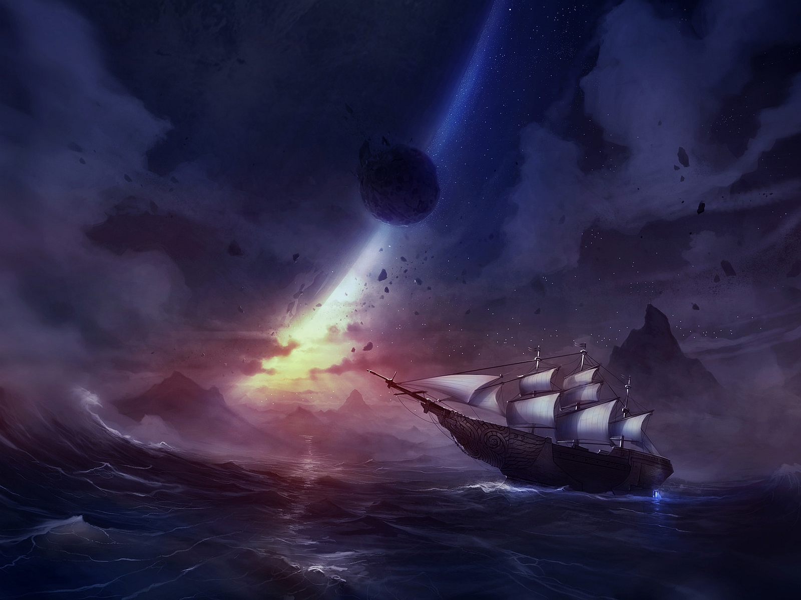 Download mobile wallpaper Fantasy, Ship for free.