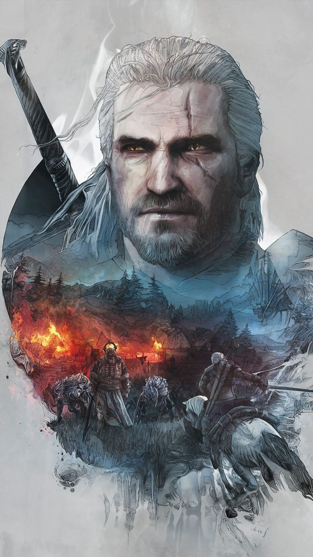 Descarga gratuita de fondo de pantalla para móvil de Videojuego, El Brujo, Geralt De Rivia, Wiedzmin 3: Dziki Gon.