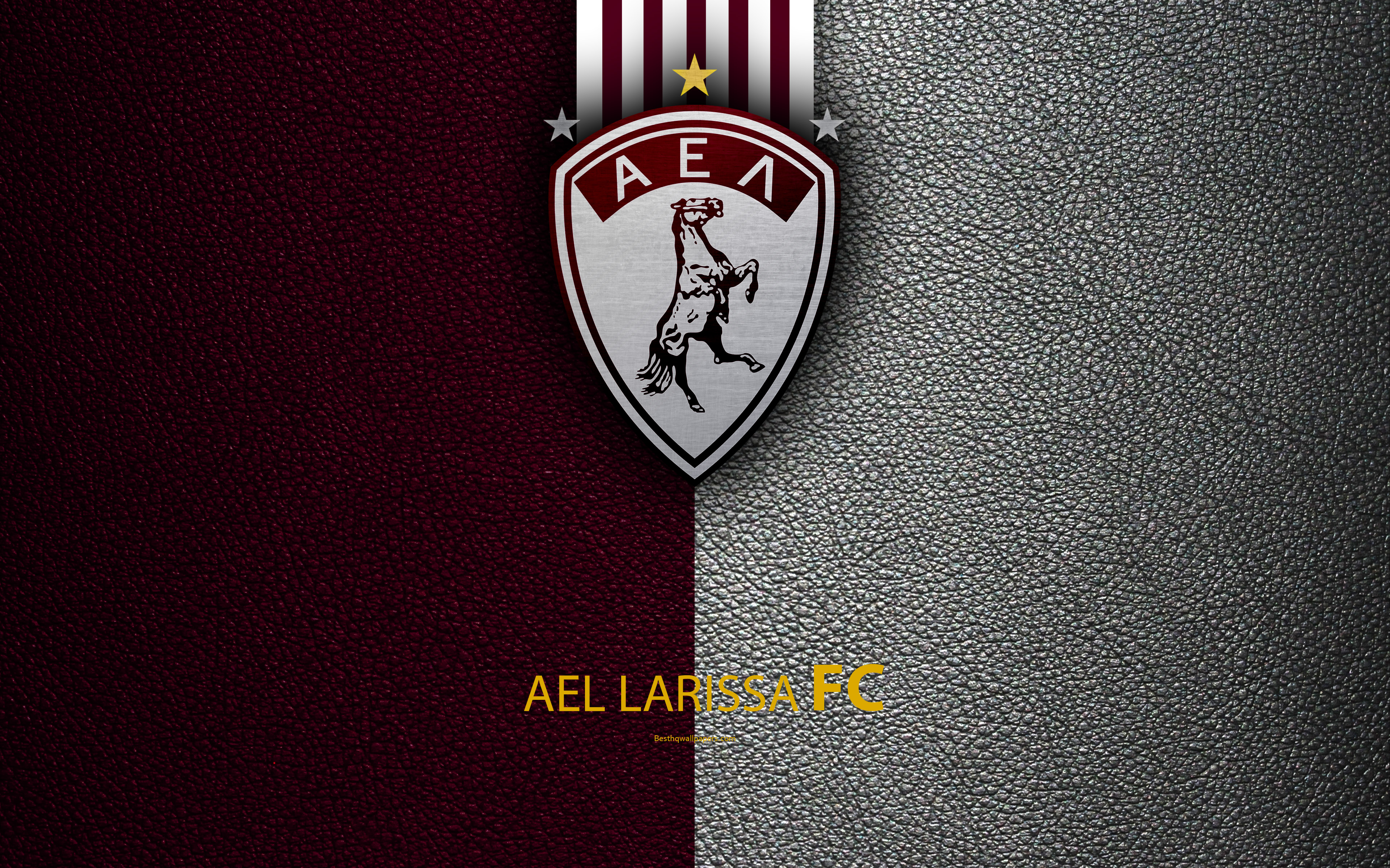 Handy-Wallpaper Sport, Fußball, Logo, Emblem, Athlitiki Enosi Larissa F C kostenlos herunterladen.