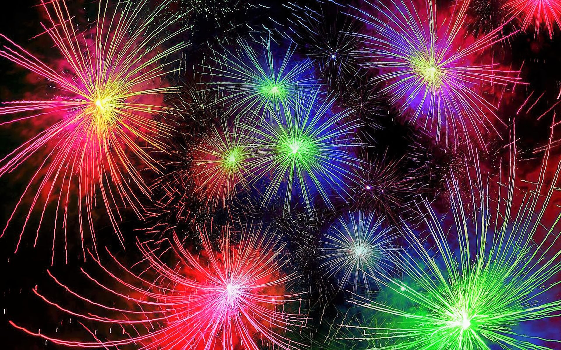 Free download wallpaper Bright, Colorful, Artistic, Fireworks on your PC desktop