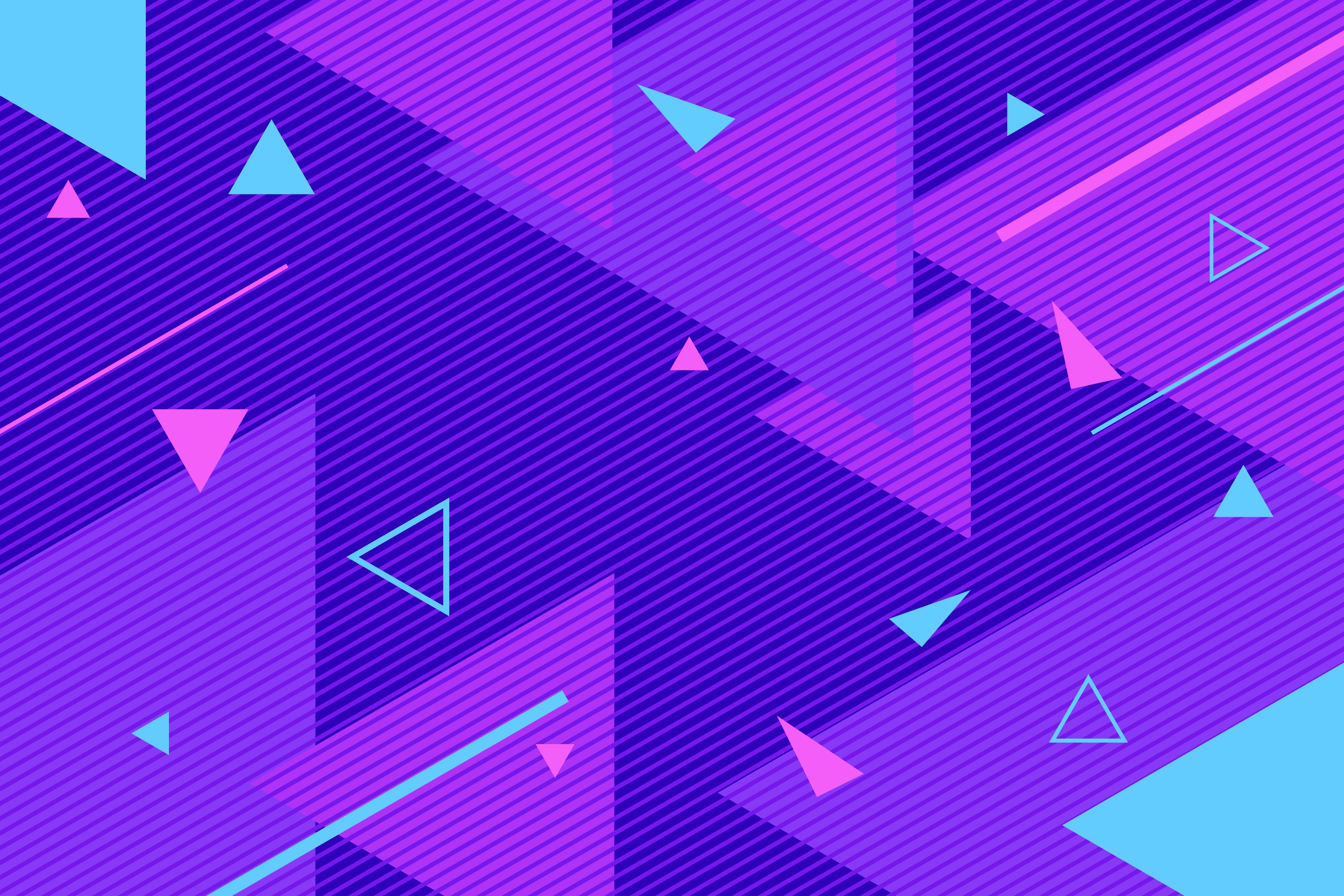 Download mobile wallpaper Abstract, Lines, Purple, Triangle, Geometry for free.