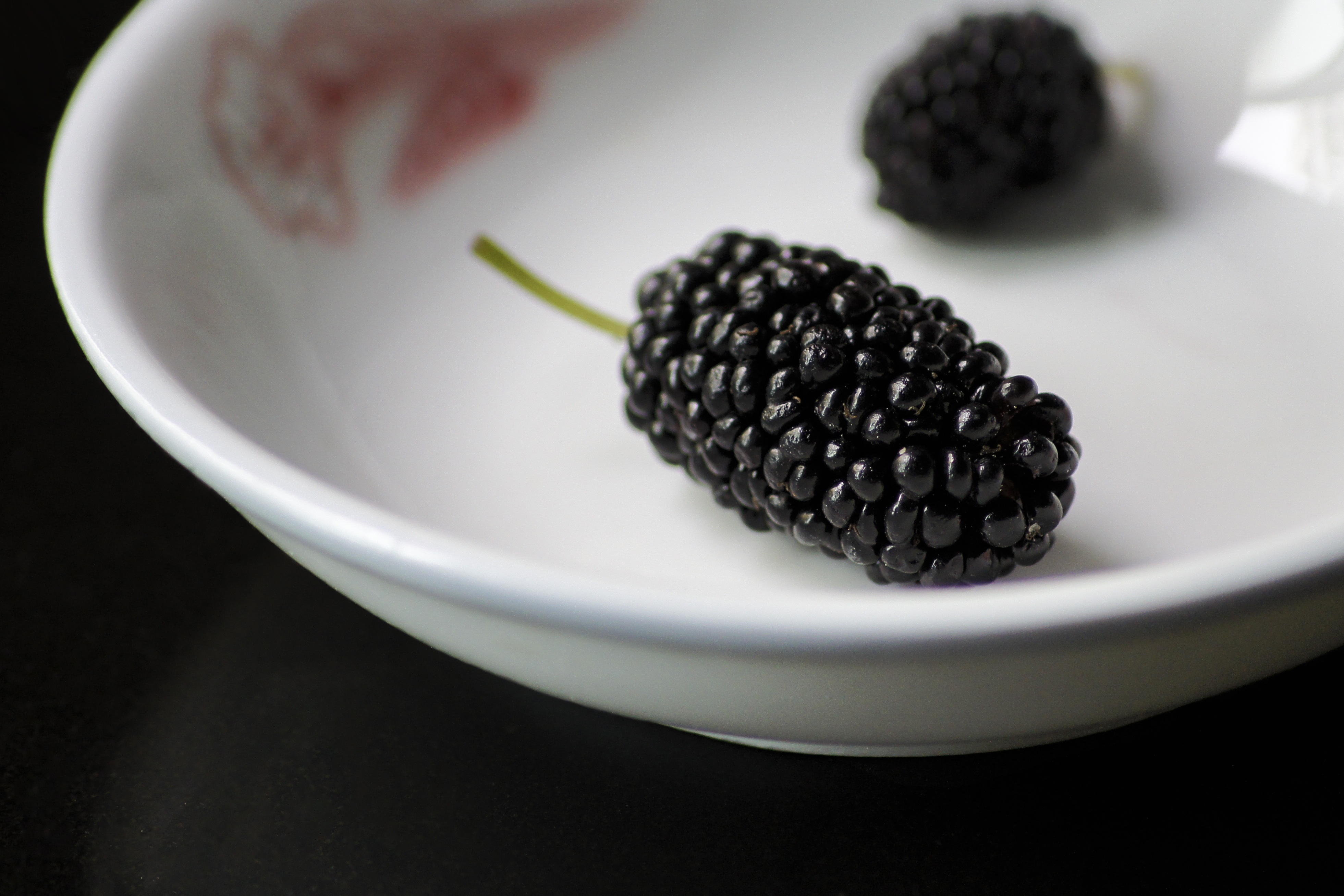 Download mobile wallpaper Mulberry, Plate, Food, Berries for free.