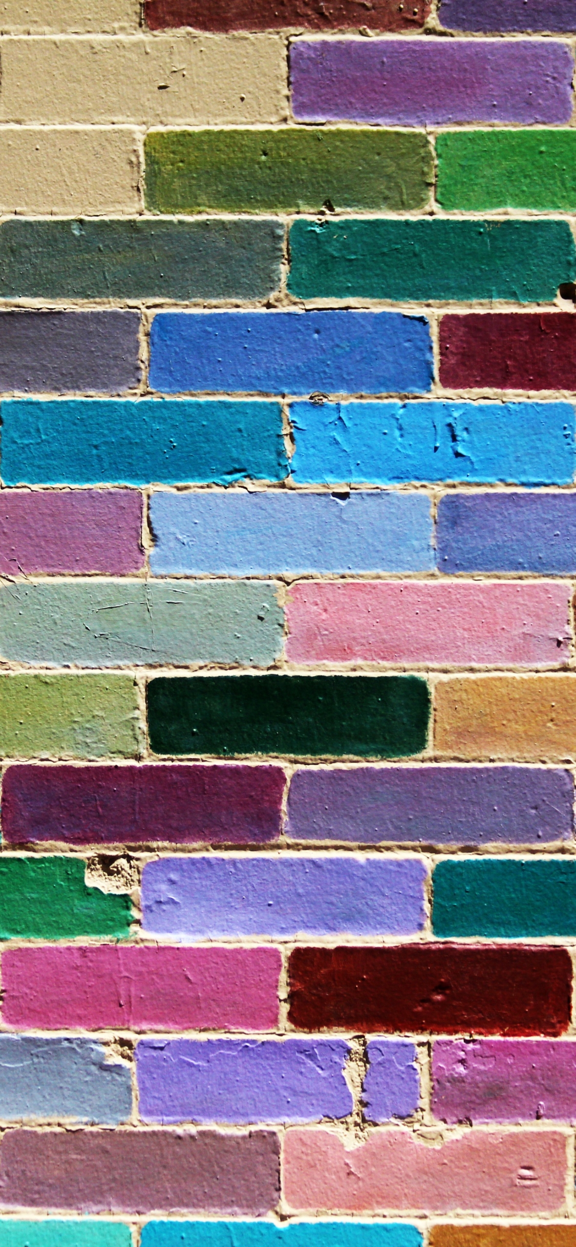 Download mobile wallpaper Texture, Wall, Colors, Colorful, Brick, Photography for free.