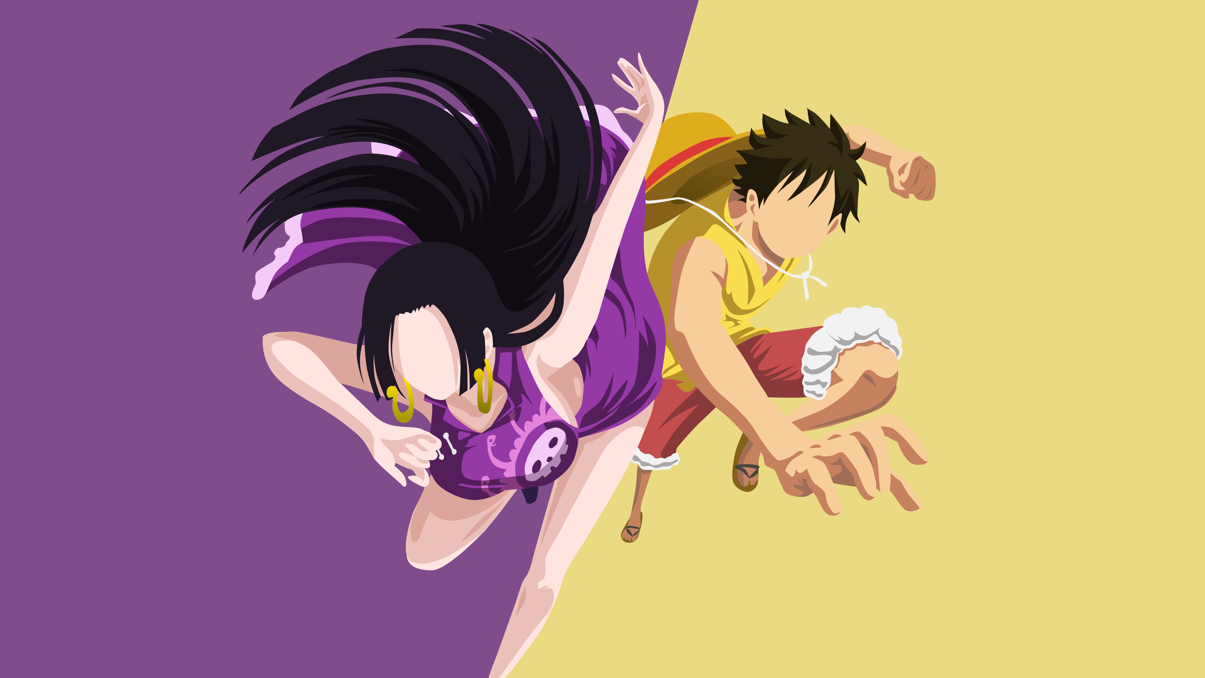 Download mobile wallpaper Anime, One Piece, Monkey D Luffy, Boa Hancock for free.