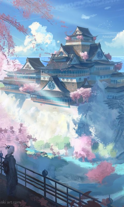 Baixar papel de parede para celular de Anime, Original, Castelo gratuito.