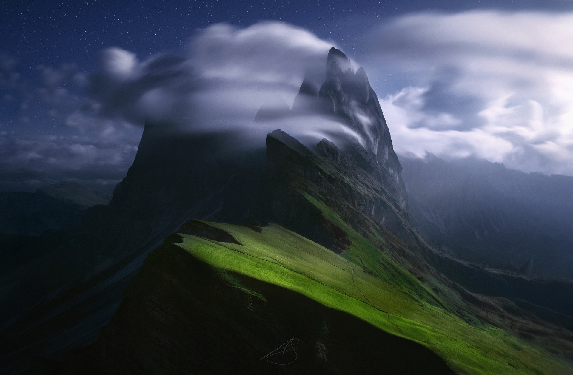 Free download wallpaper Nature, Mountains, Mountain, Peak, Earth, Cloud on your PC desktop