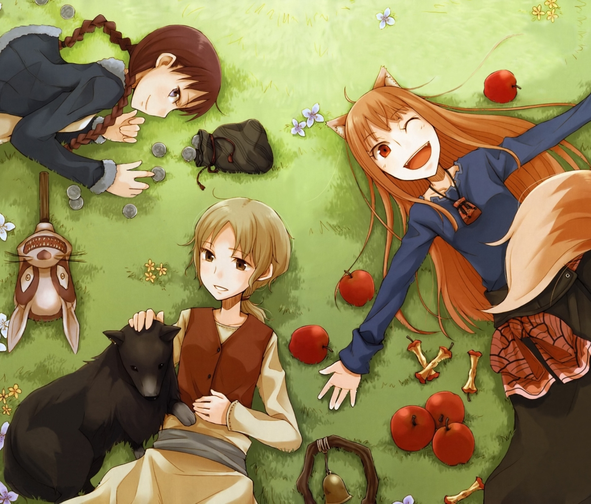 Download mobile wallpaper Anime, Holo (Spice & Wolf), Spice And Wolf, Chloe (Spice & Wolf), Nora Arendt, Kemonomimi for free.