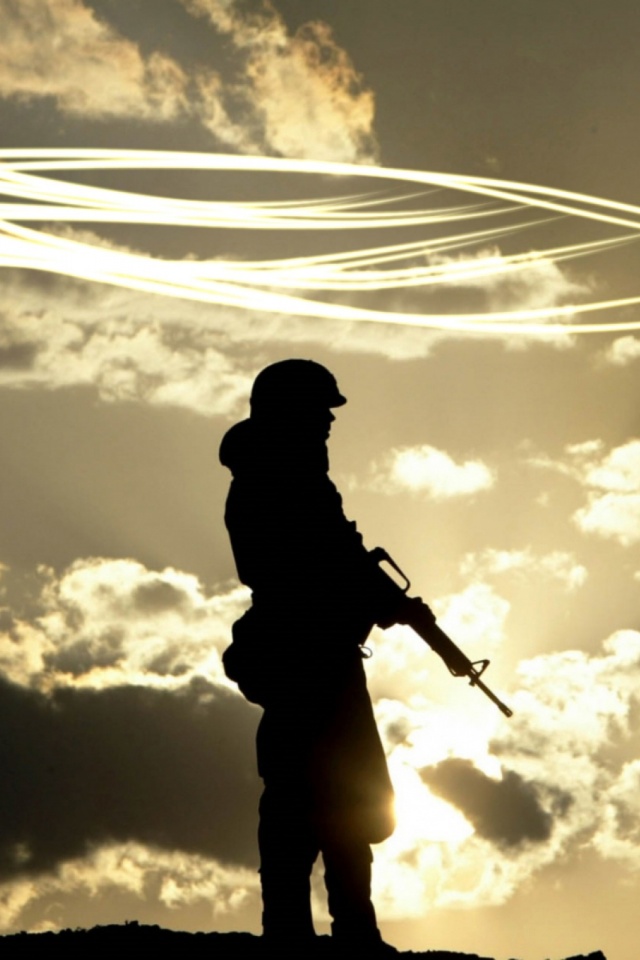 Download mobile wallpaper Weapon, Shadow, Cloud, Military, Soldier for free.