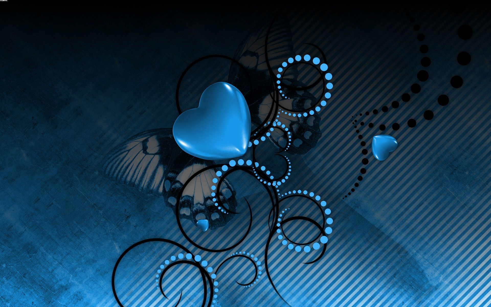 無料モバイル壁紙ベクター, 青い, 概要, 心臓, デザインをダウンロードします。