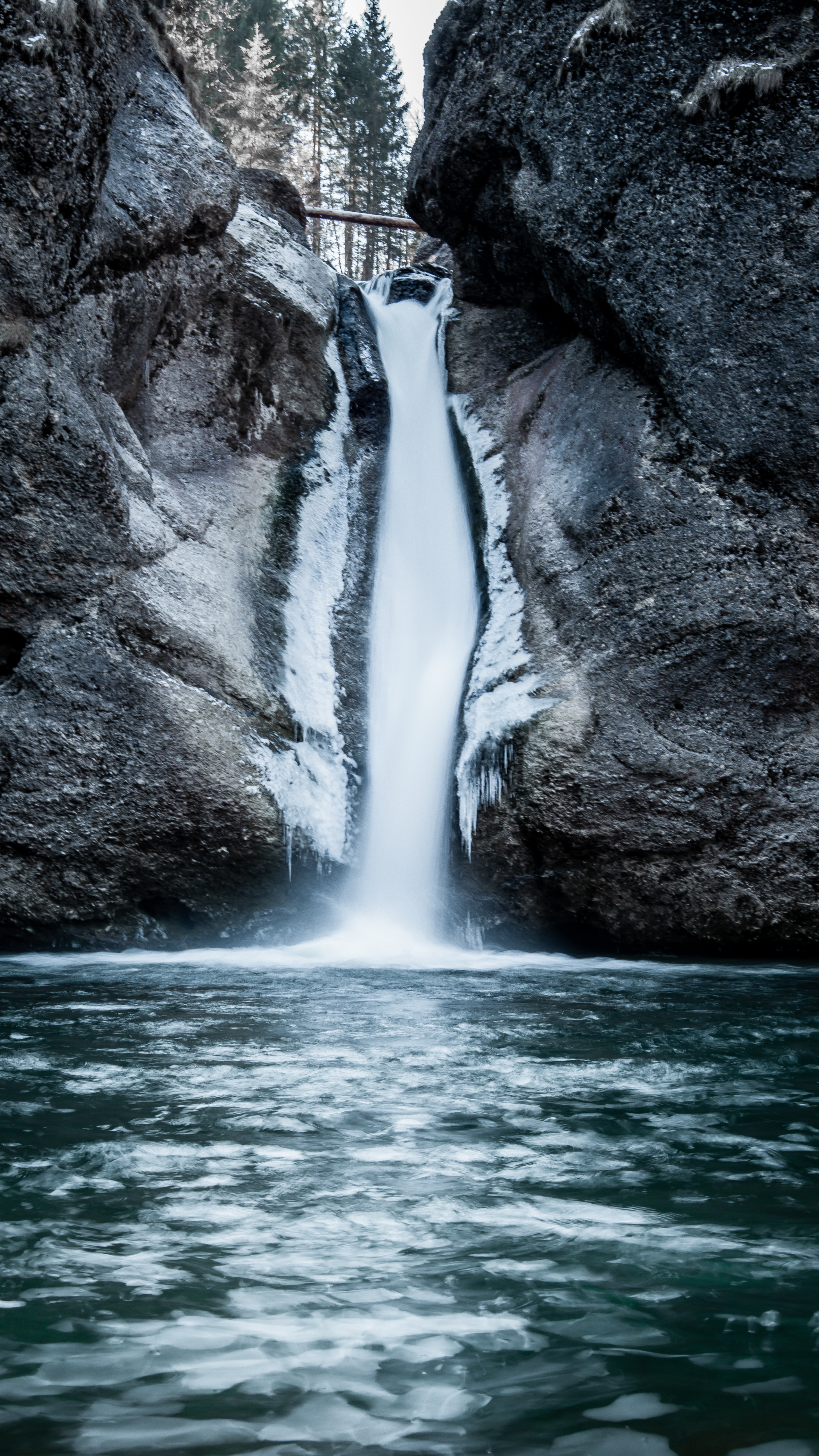 Laden Sie das Wasser, Eis, Felsen, Rock, Unterbrechung, Abgrund, Natur, Wasserfall-Bild kostenlos auf Ihren PC-Desktop herunter