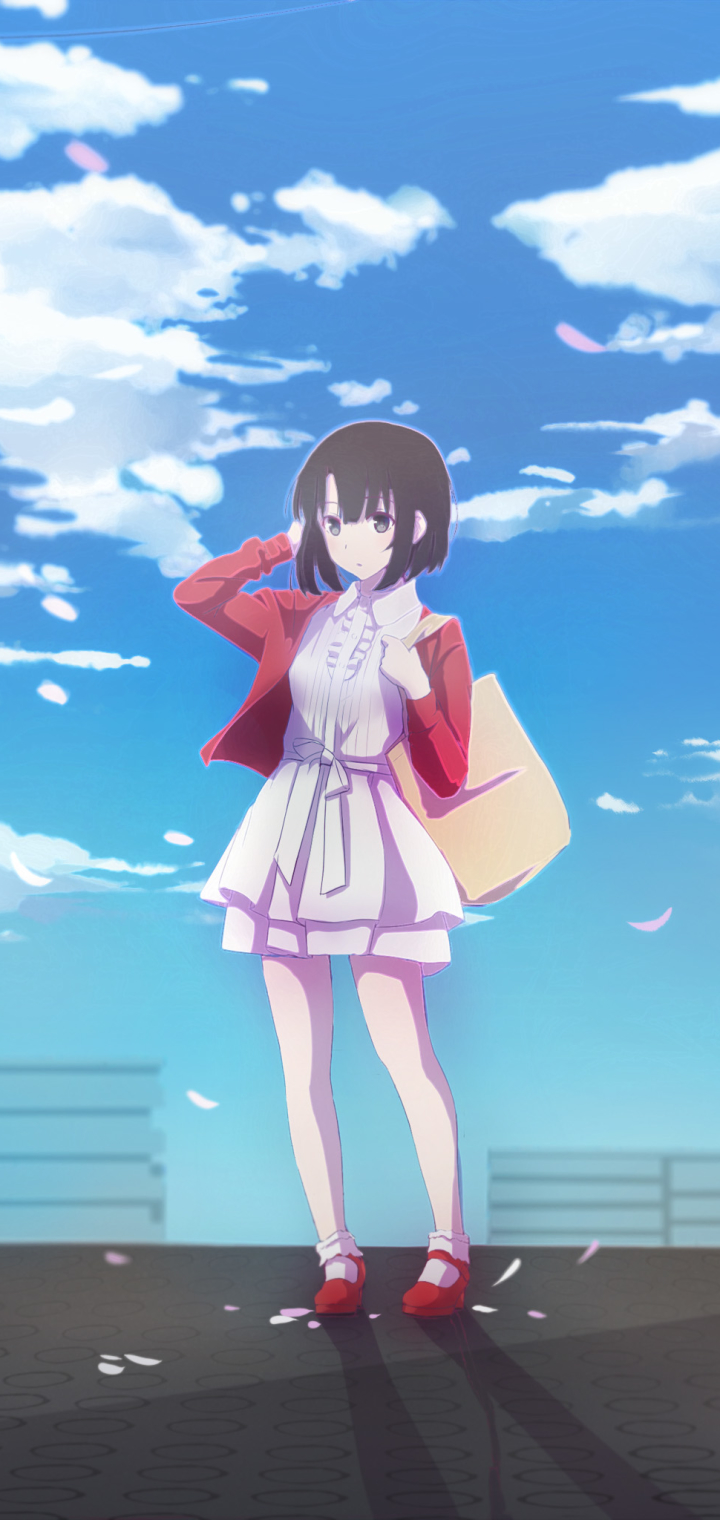 Download mobile wallpaper Anime, Bag, Dress, Brown Hair, Short Hair, Saekano: How To Raise A Boring Girlfriend, Megumi Katō for free.