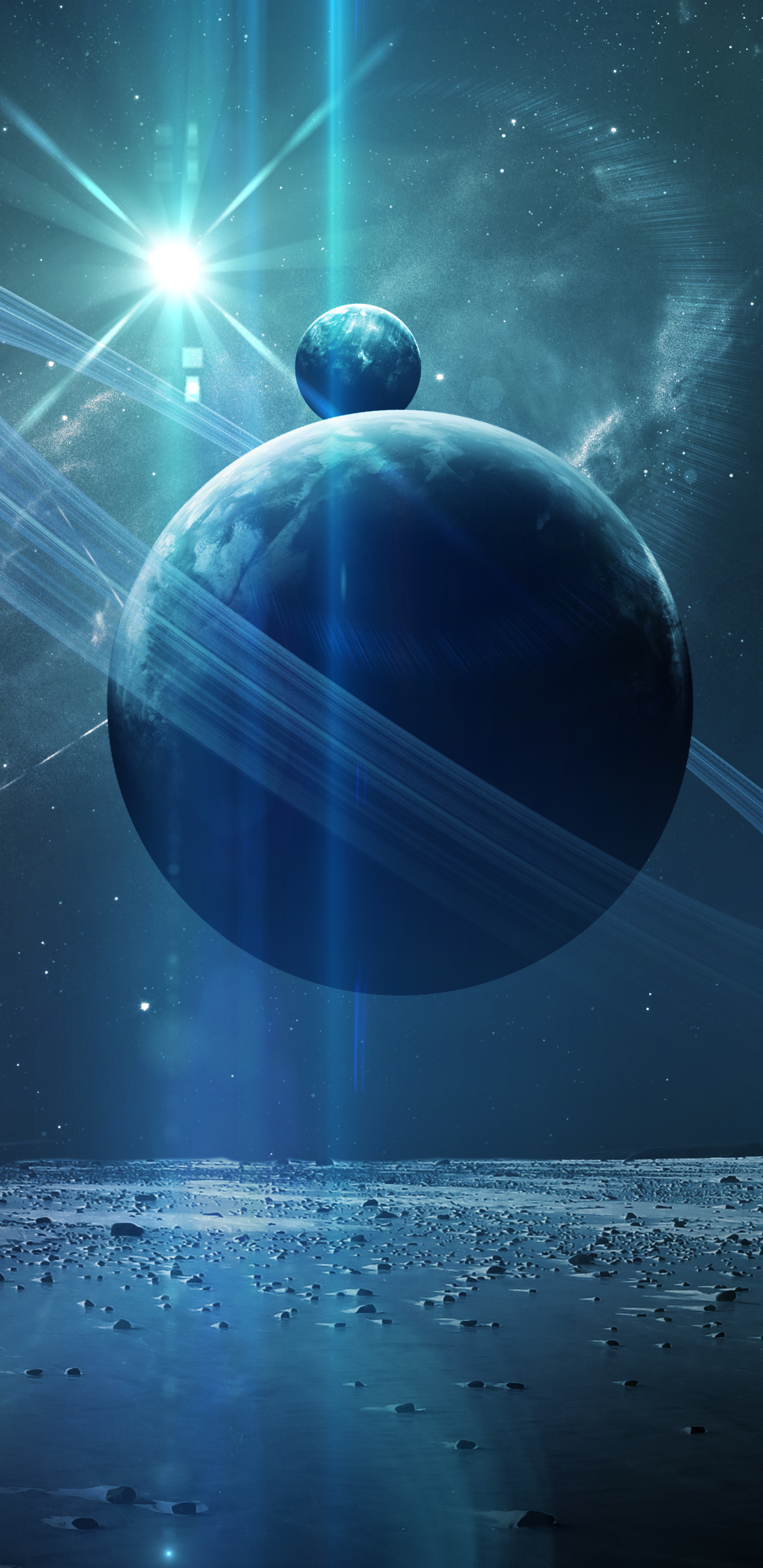 Descarga gratuita de fondo de pantalla para móvil de Planetas, Ciencia Ficción, Anillo Planetario.